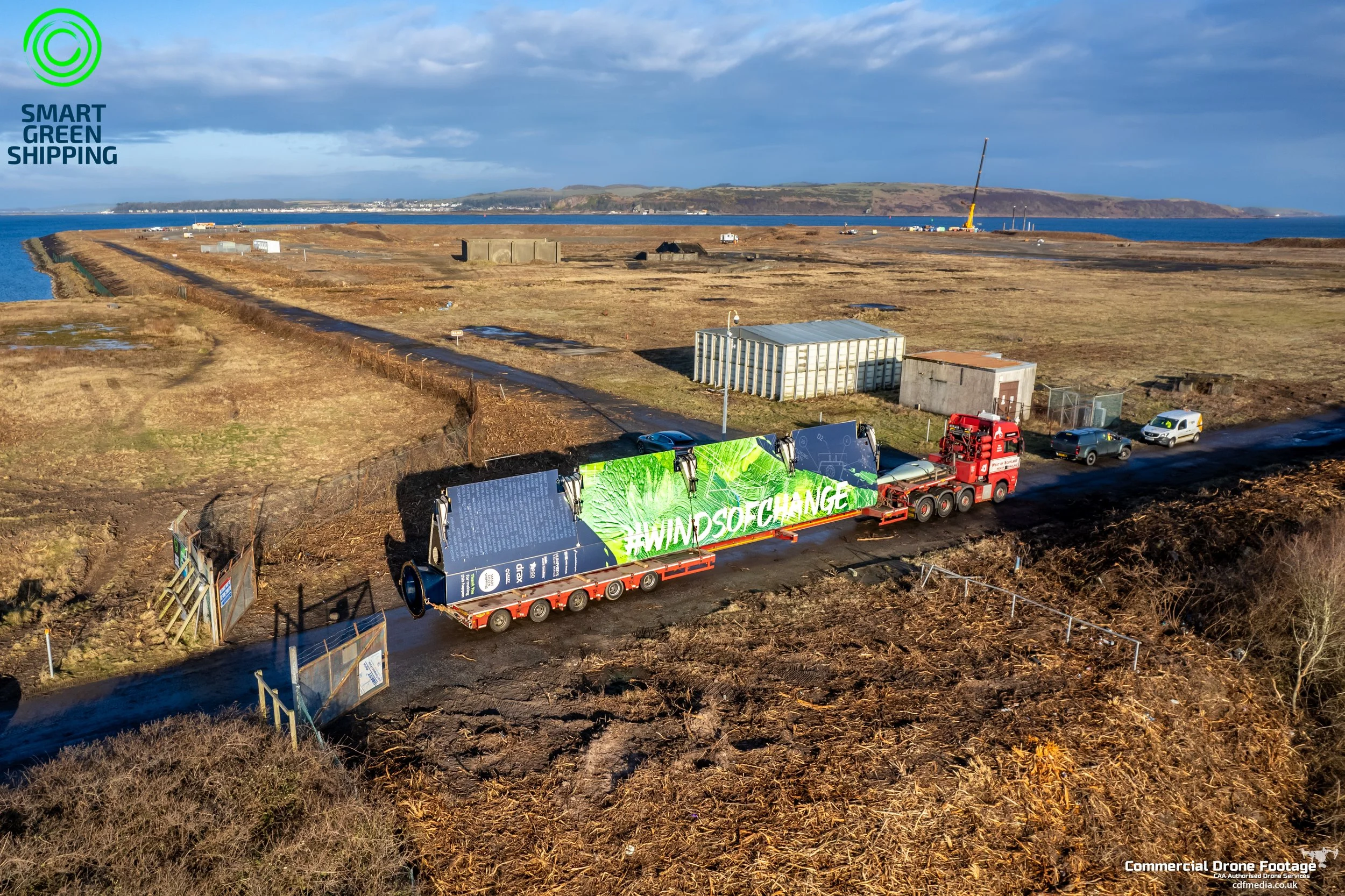 Delivering FastRig wingsail to Hunterston