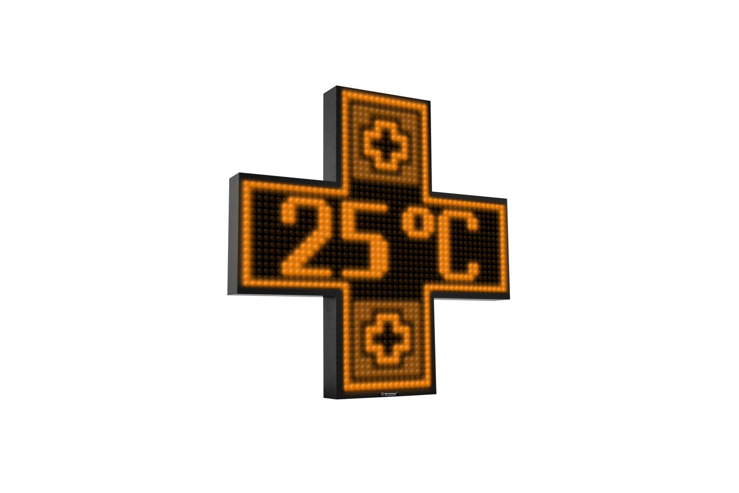 Amber Single Colour Digital LED Pharmacy Cross from Blazin Digital