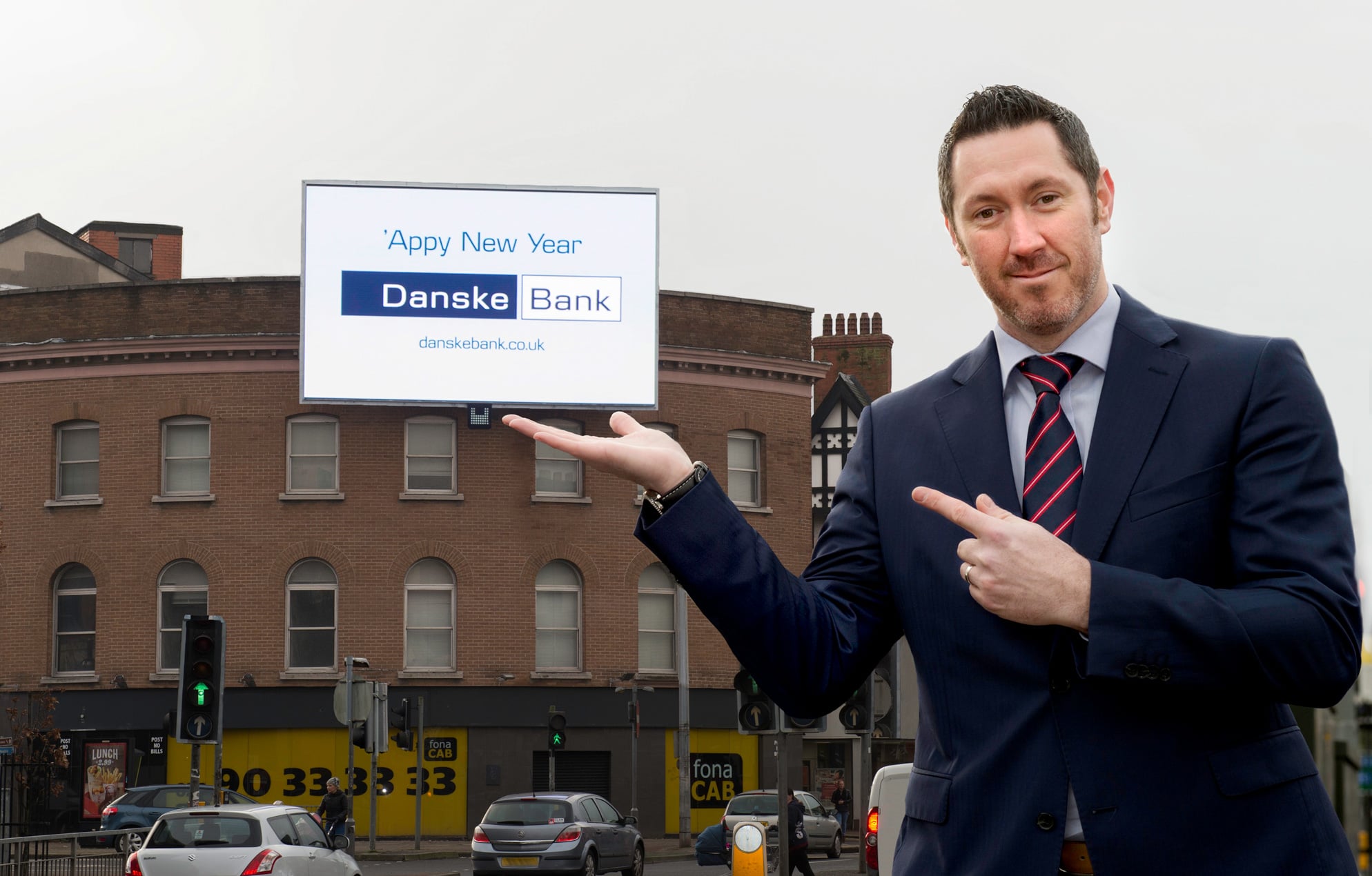 Andrew Fairfowl, Director of Blazin Digital launches huge LED billboard in Belfast City