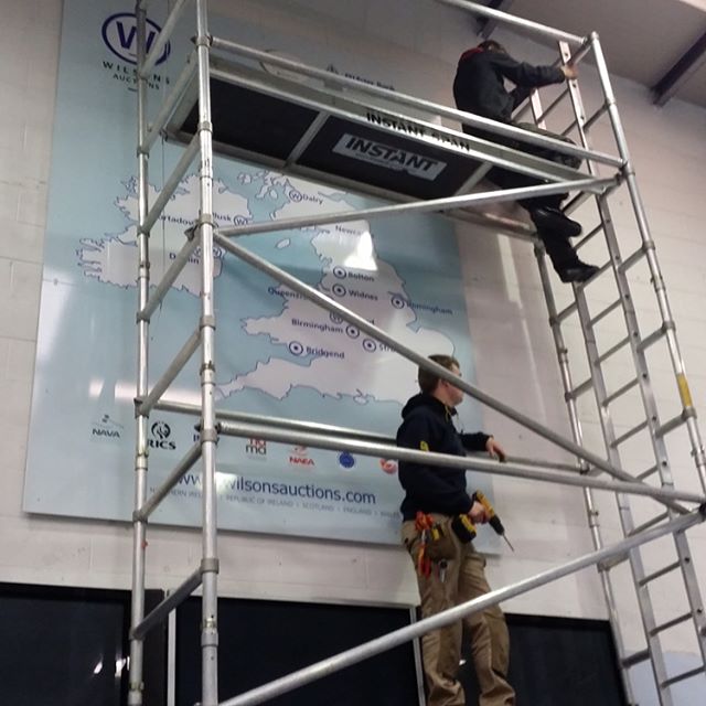 Installing the 3m x 2m LED display at Wilsons Auctions, Mallusk. #blazindigital #standout #wilsonsauctions #wilsonsauctionsmallusk