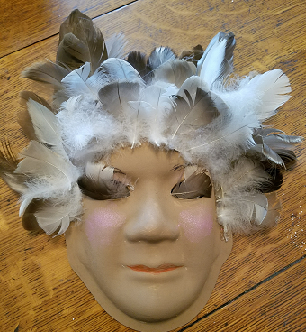 ‘A Feather in Your Cap,’ one of Cynthia’s 30 dementia masks
