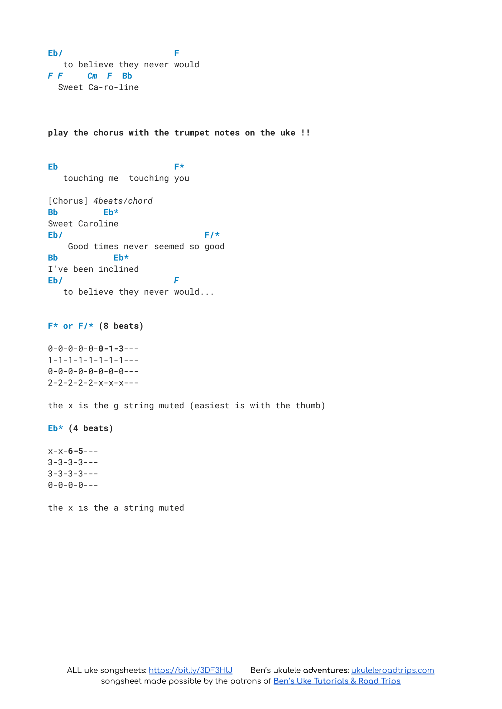 How To Play Sweet Caroline On Ukulele Sweet Caroline by Neil Diamond with chords, strum & tutorial — Ukulele