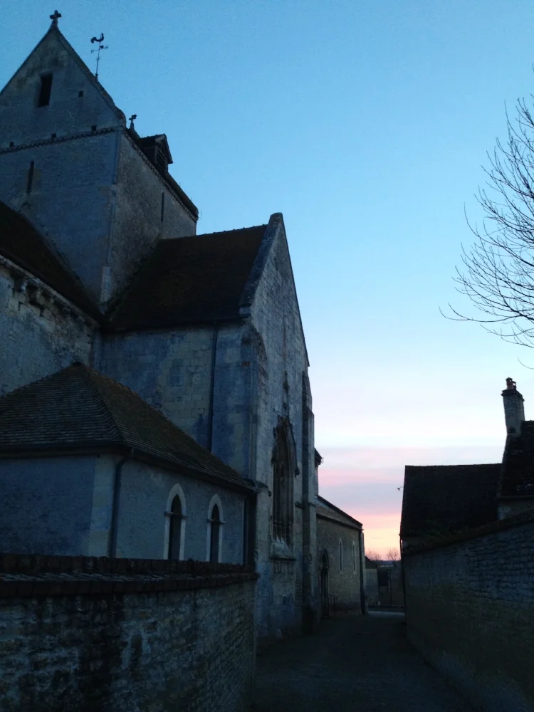 Sunset behind the Jort Church, where live&acoustic versions of a few songs were recorded (bonus tracks on the România Album)
