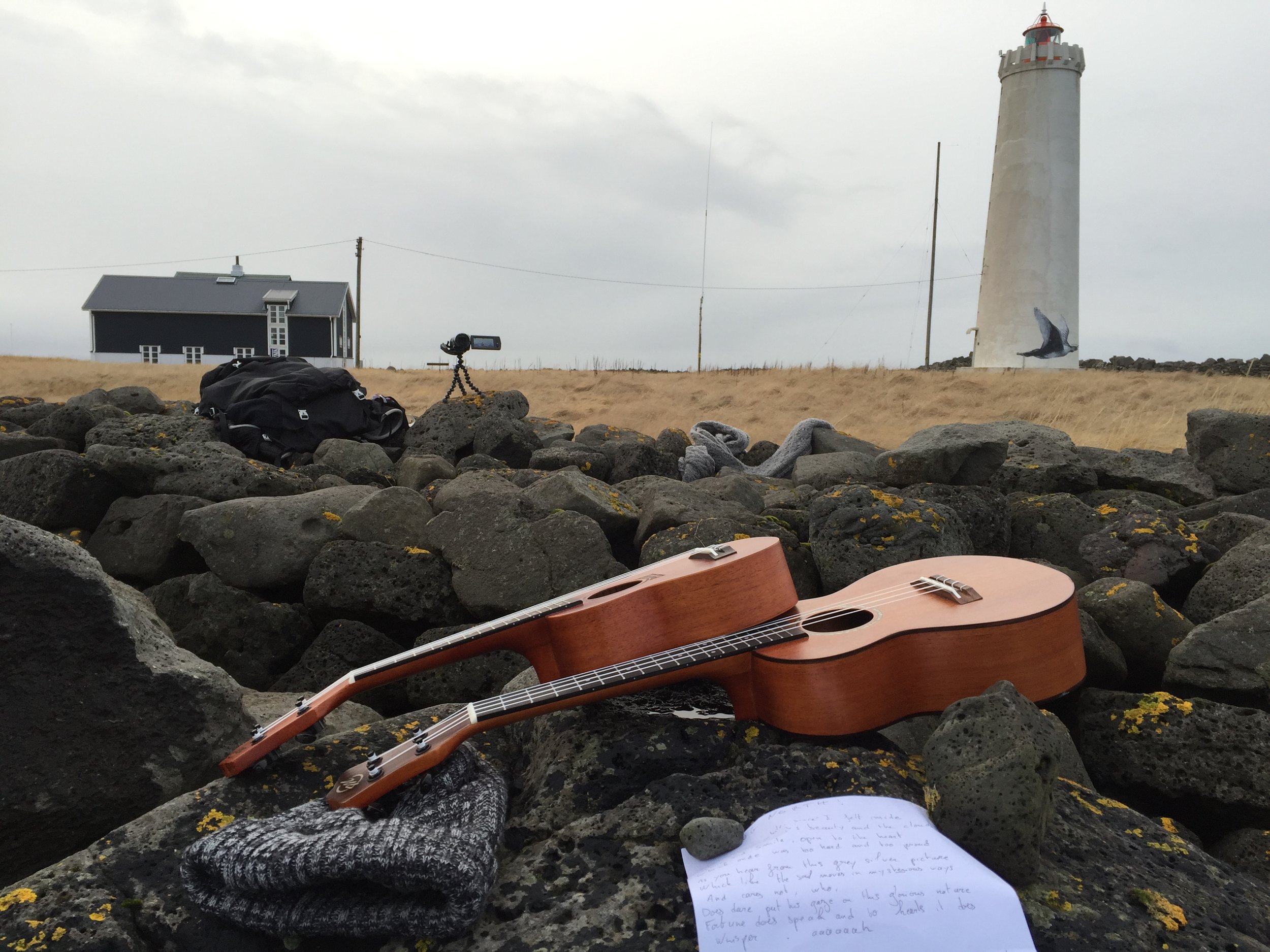 The other side of the Cam; my view as I was singing and dancing on the Icelandic shore
