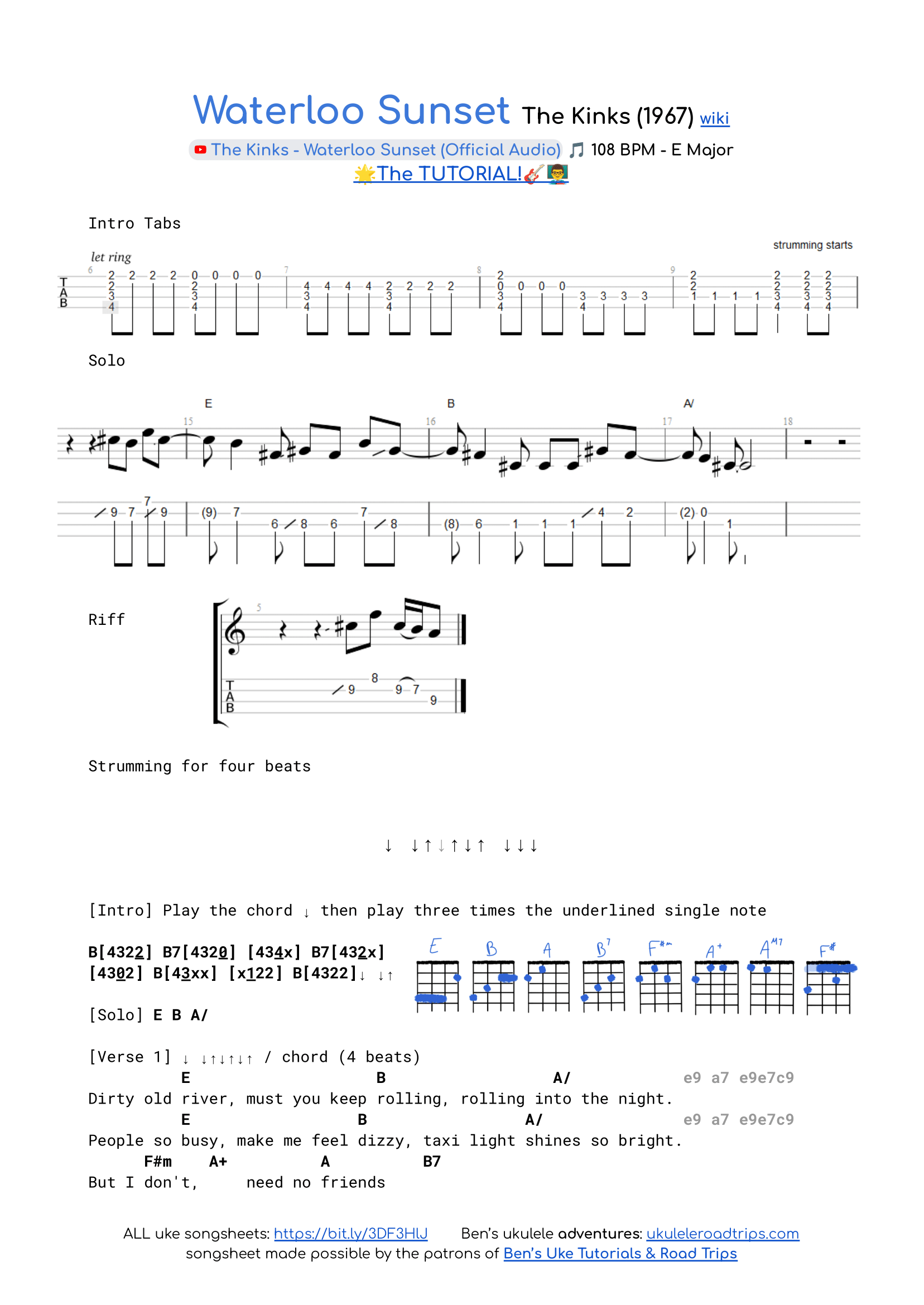 Waterloo by Abba with chords, strum & tutorial — Ukulele Road Trips