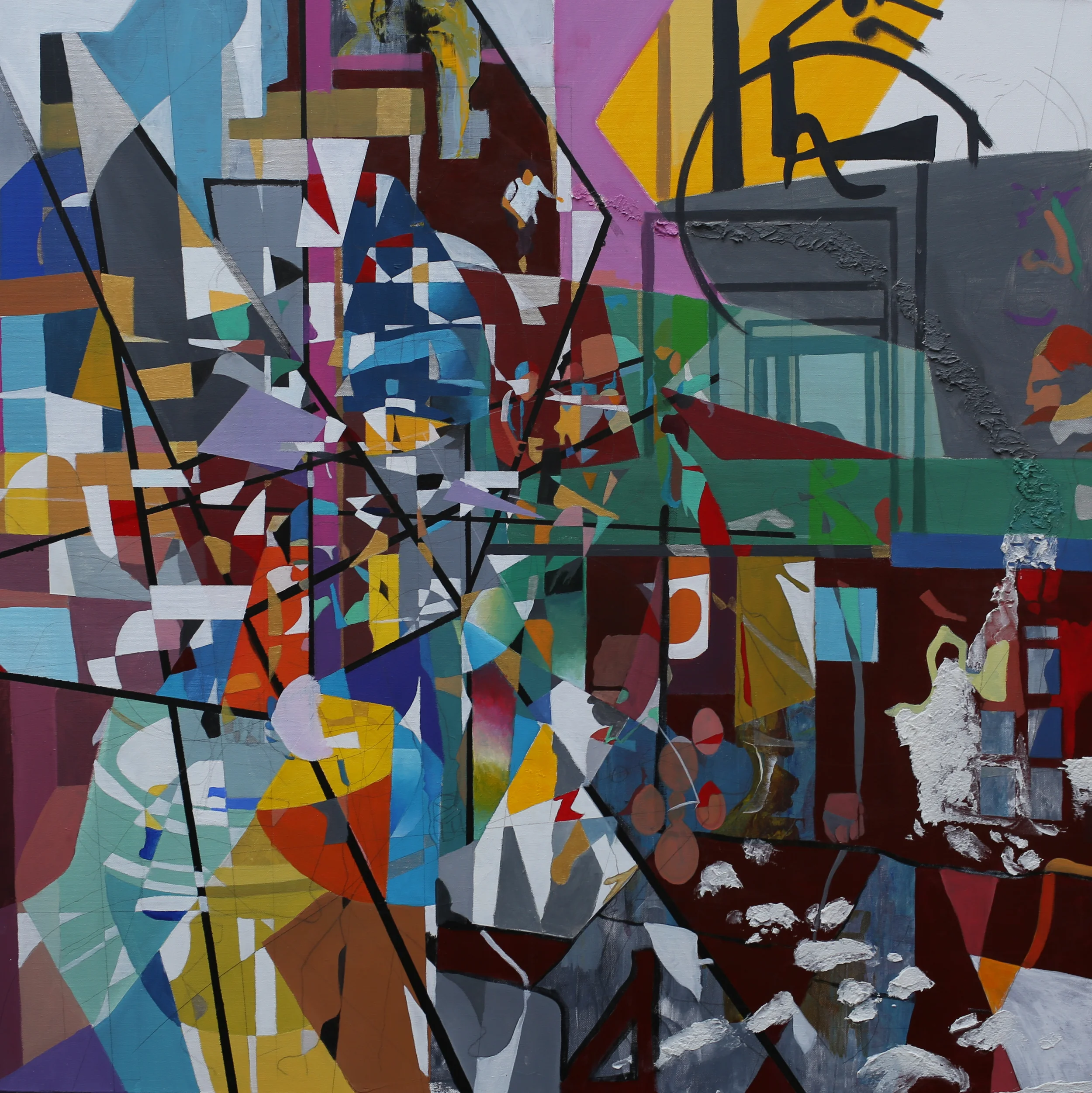 Square Series 2/4. Acrylic on canvas 100cm x 100cm 2014