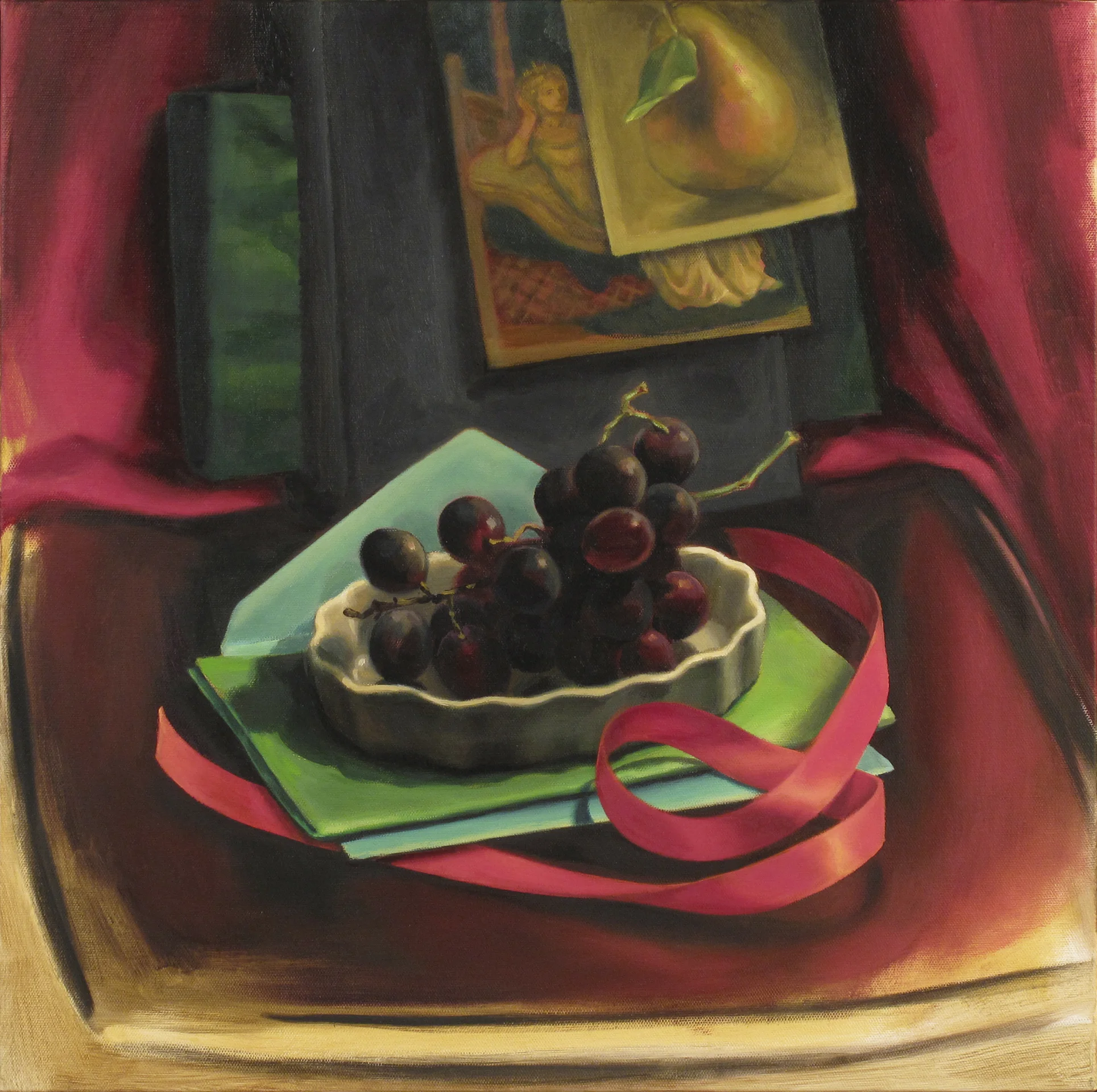 Grapes and Pink Ribbon