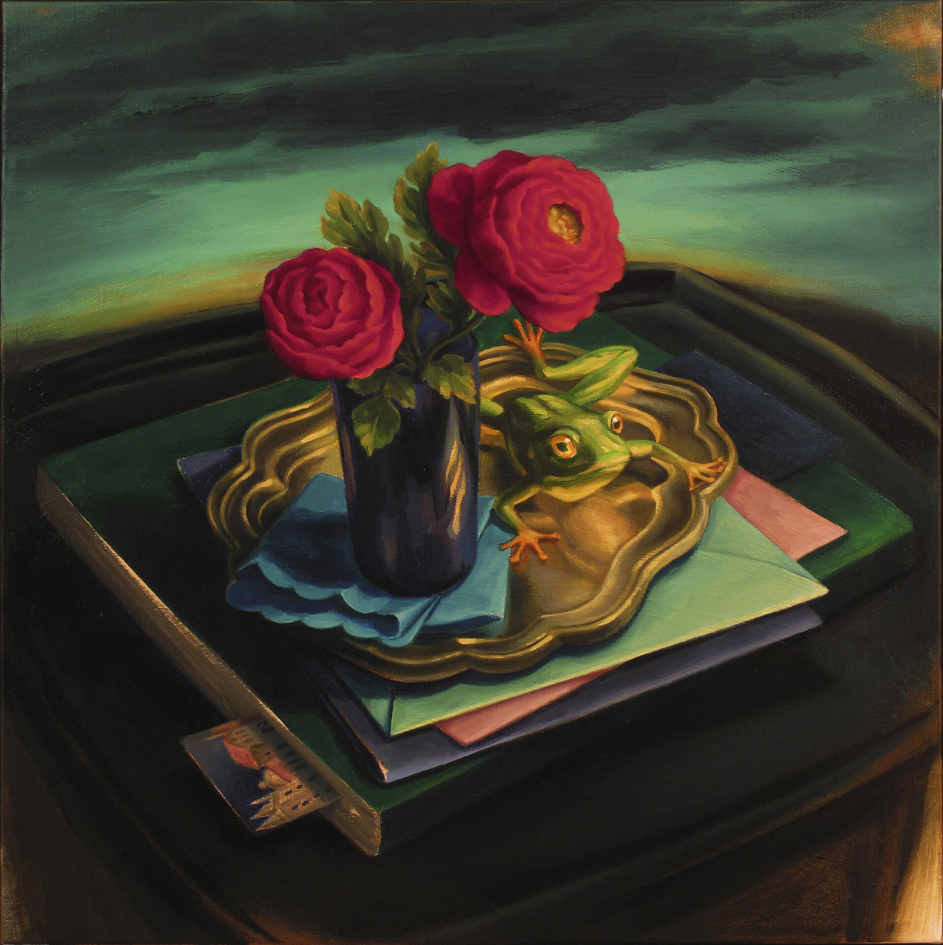 Frog and Roses
