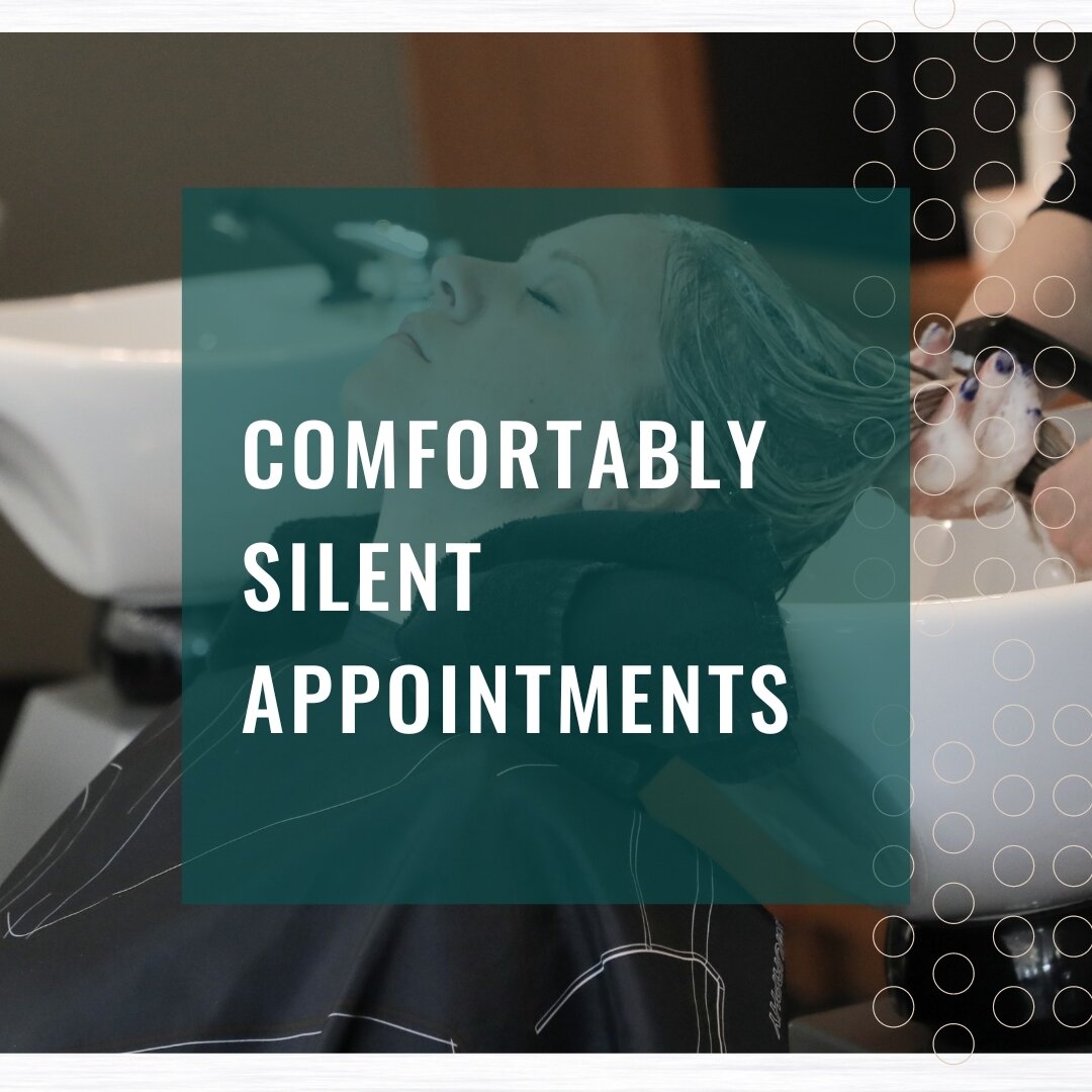 Feeling exhausted or mentally drained?  Want to relax without the pressure of small talk?  We got you! 💕

Select the 'Silent Appointment' add-on enhancement when booking online or simply let us know at check-in that you'd like a silent appointment. 