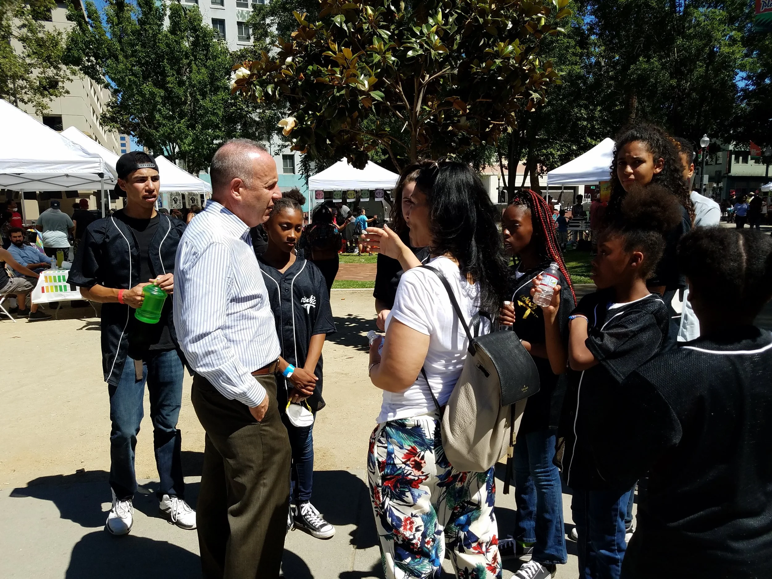 With Mayor Steinburg at Juneteenth