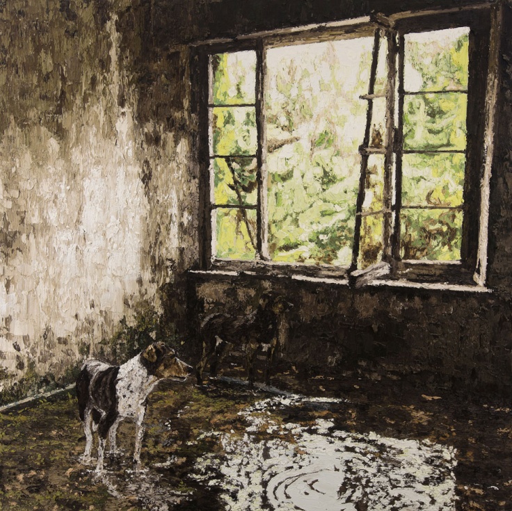 After Wolves, oil on canvas, 72x72, 2011