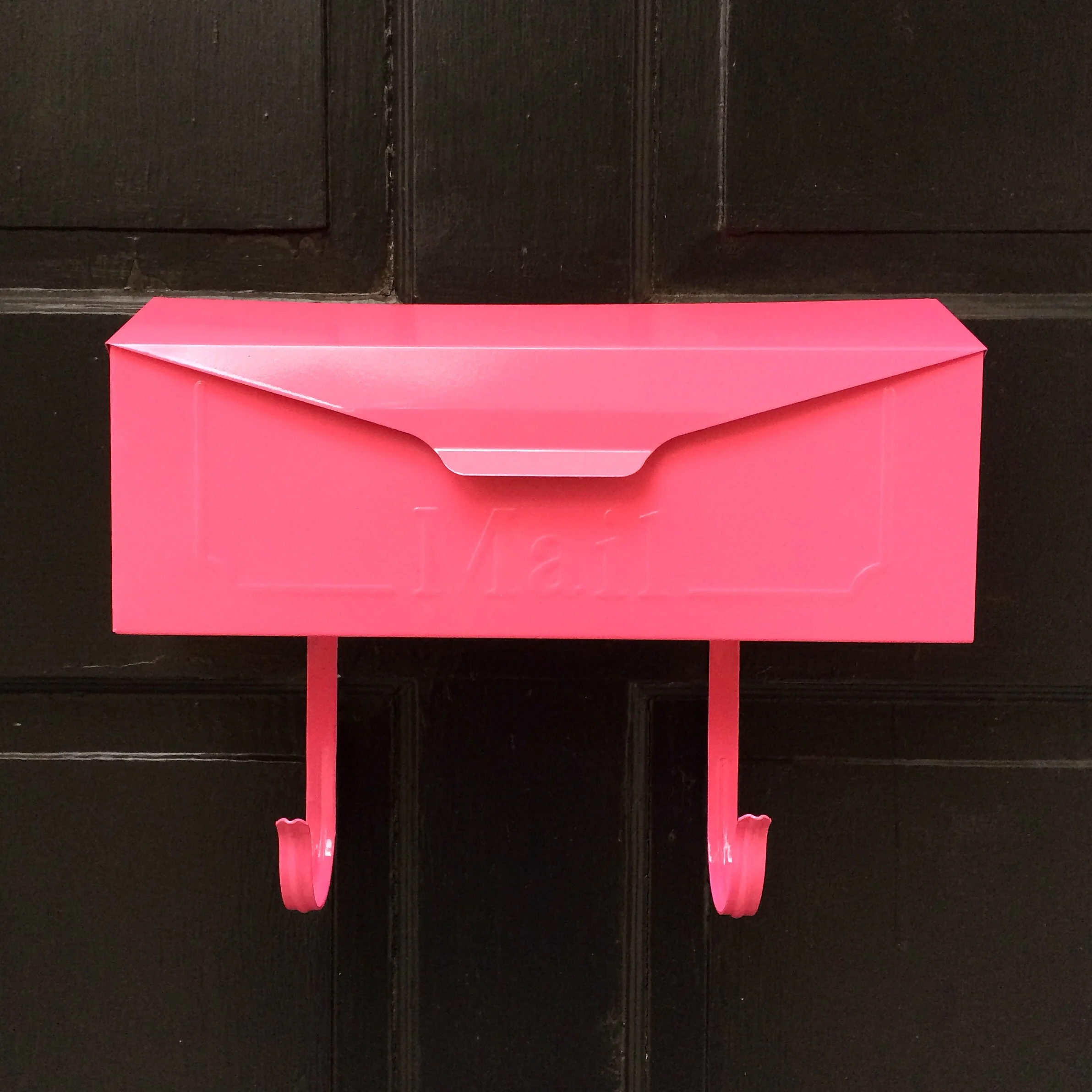 This mailbox had a big year too! It went from black to pink to black again! 