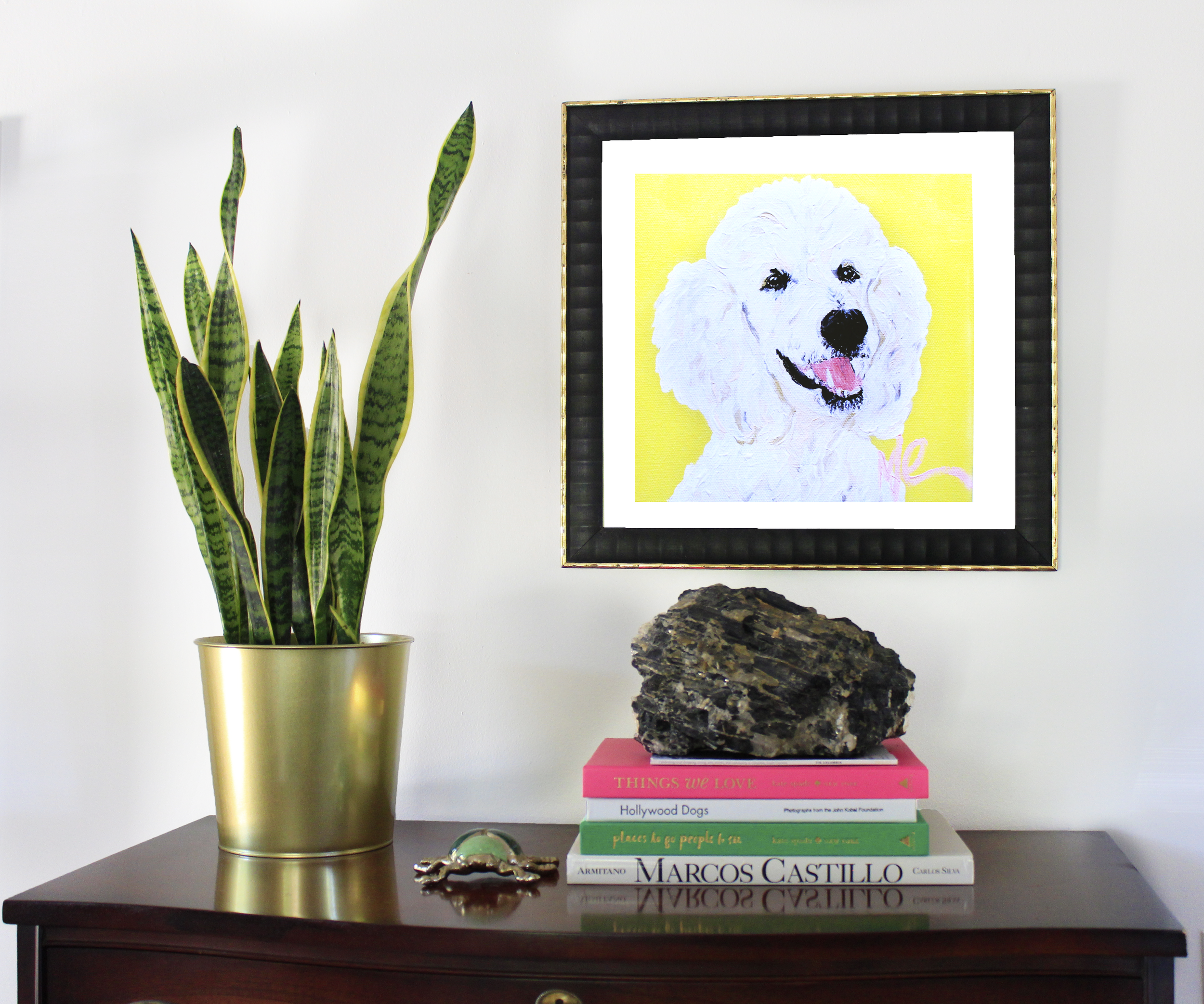 white-toy-poodle-yellow-framedprint.png