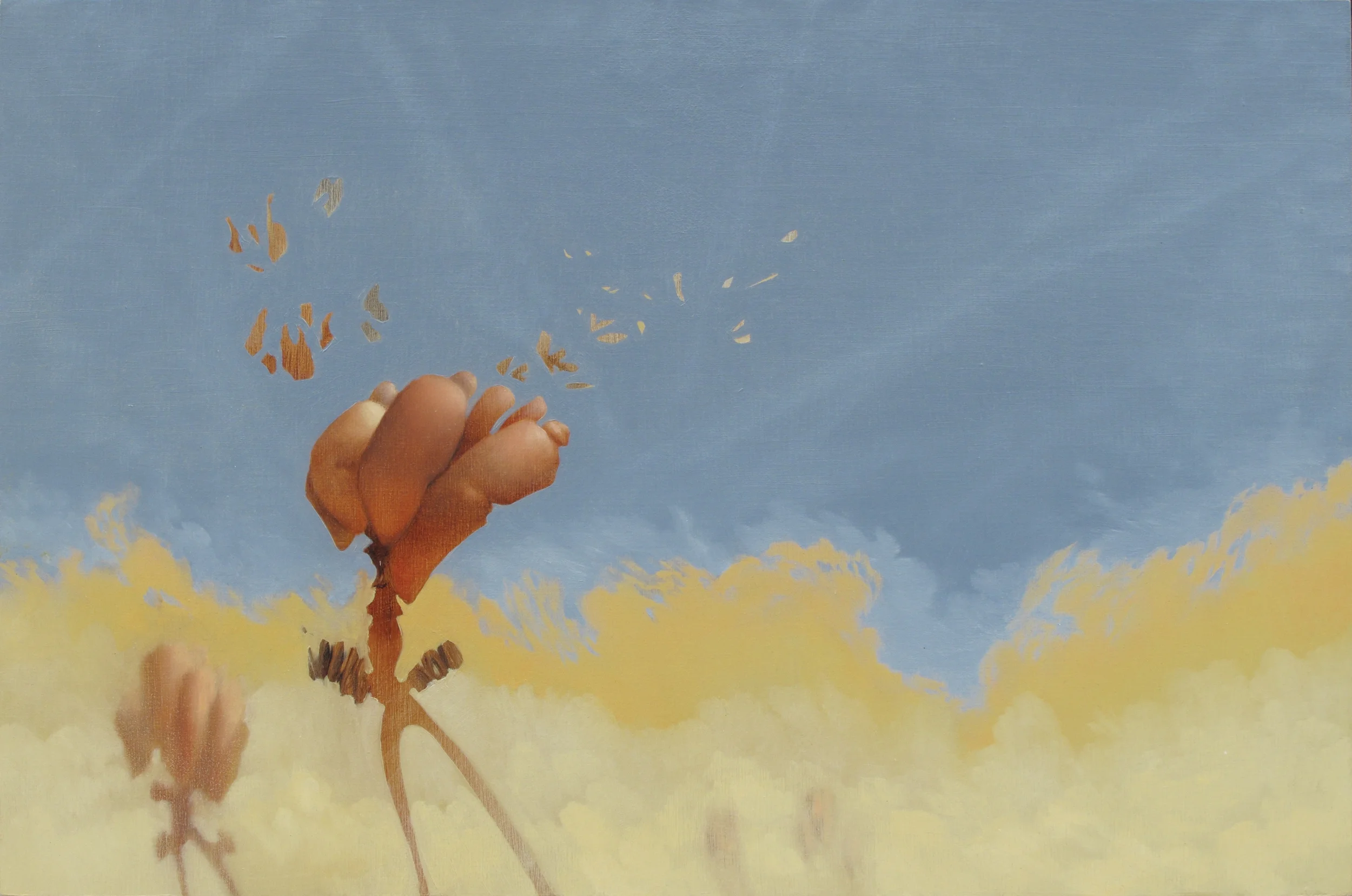 Up There and Down Here 2009, oil on panel,12x20 inches