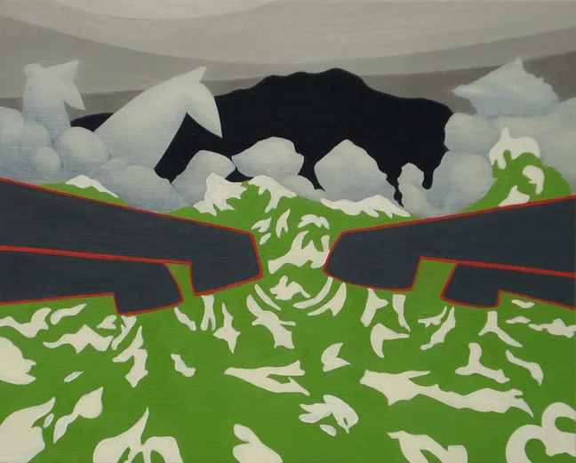 Green Water 2007, oil on panel, 8x10 inches