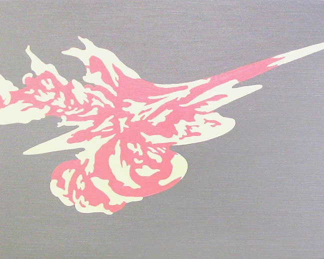 Wave in Space 2006, oil on panel, 8x10 inches