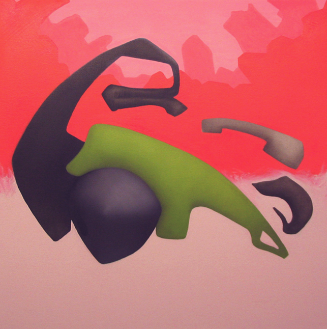 Form a Bike 2005, oil on canvas, 24x24 inches
