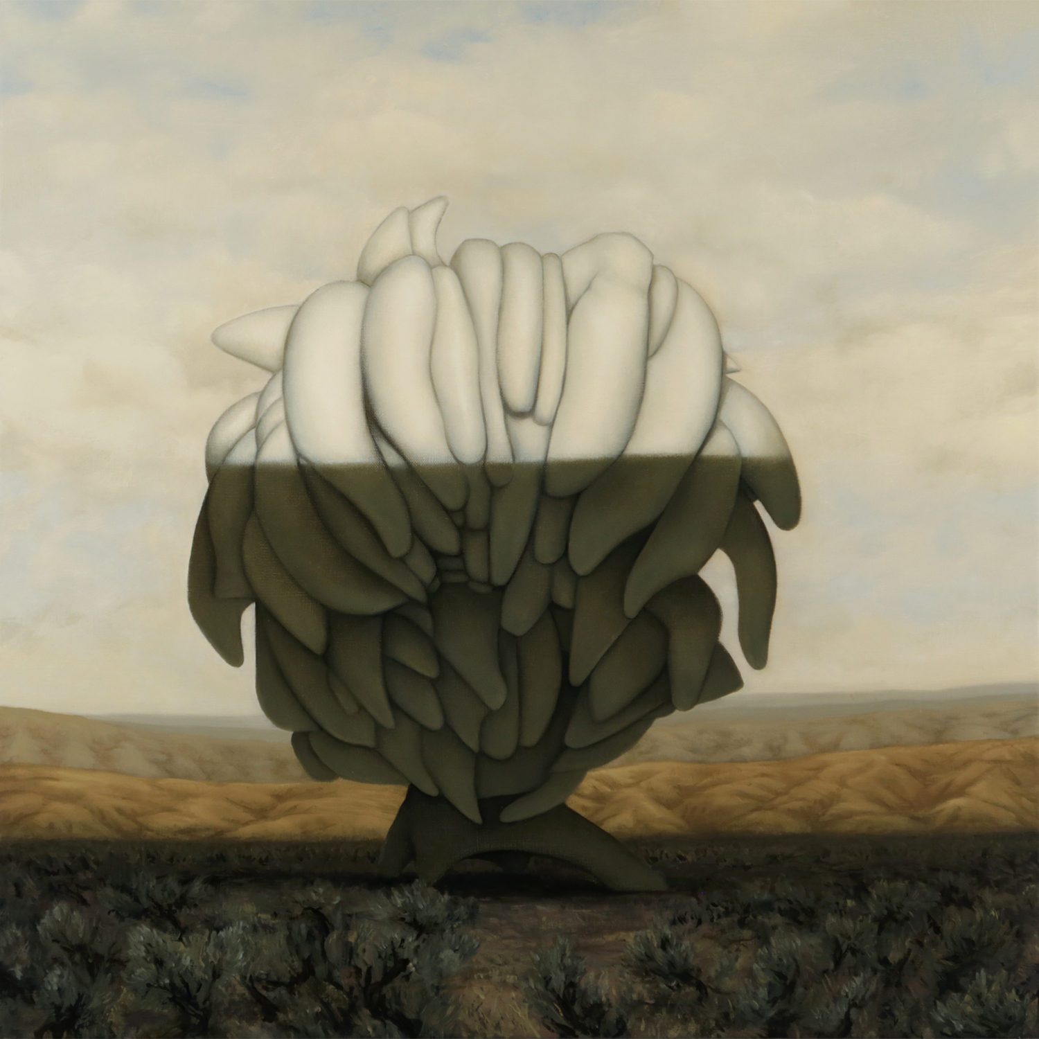 With the Eye of the Mind and the Back of a Mule 2015 , Oil on linen, 24x24 inches