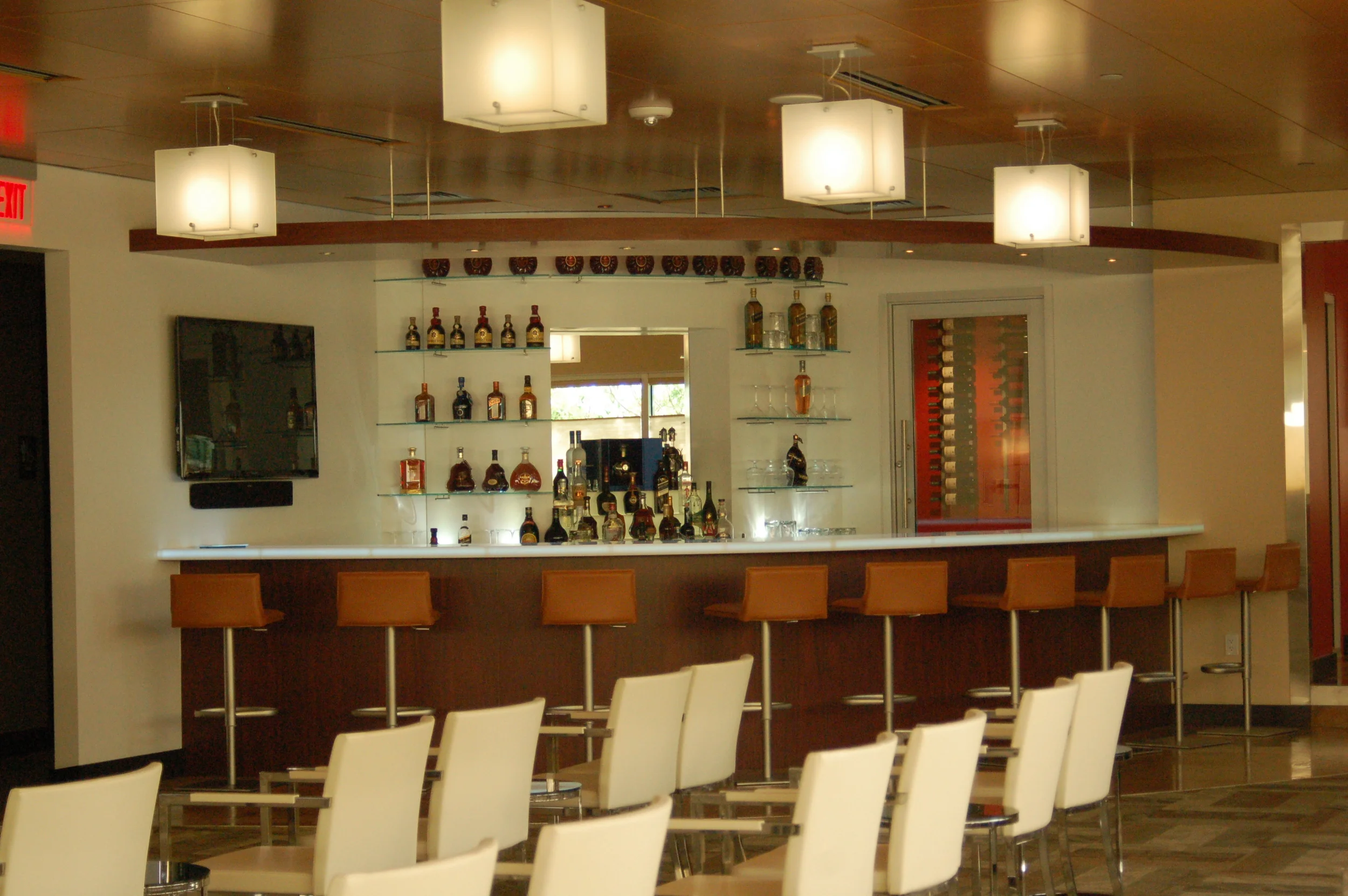  Wet bar with illuminated top 