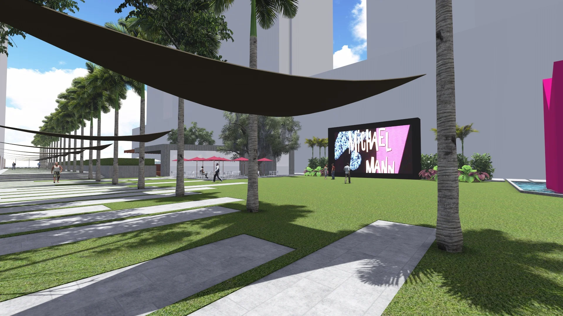 Event space and video wall