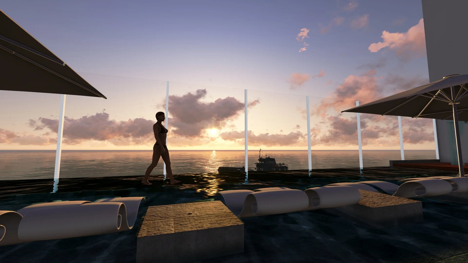 View from proposed wading pool to ocean