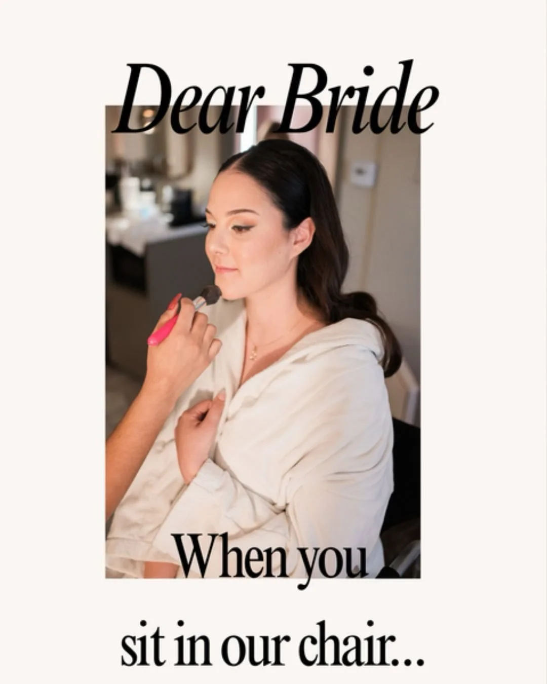 When you sit in our chair, it&rsquo;s more than just hair &amp; makeup 🤍

It&rsquo;s a space where you can be honest about what you love, what you don&rsquo;t, and how you want to feel on your wedding day. No pressure, no judgment&mdash;just a fully