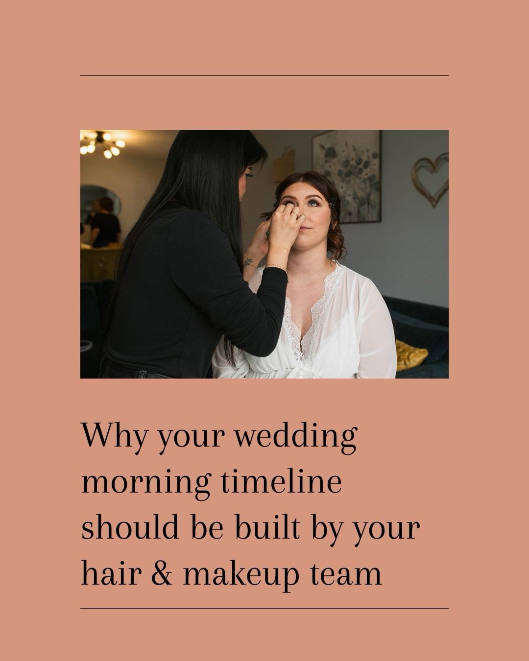 Most brides don&rsquo;t realize this until it&rsquo;s too late&hellip; your entire wedding morning depends on your hair &amp; makeup timeline 👀 

It&rsquo;s not just about booking artists - it&rsquo;s about trusting the team who actually understands