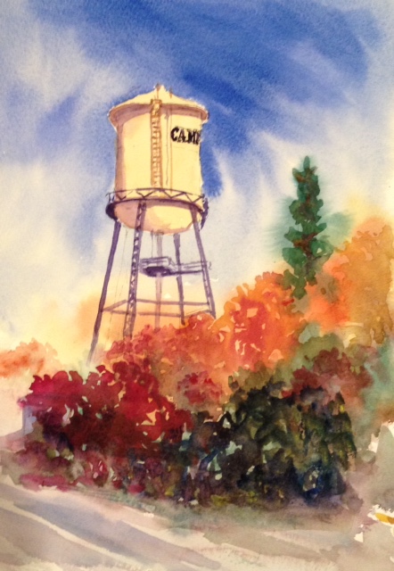 Campbell's signature water tower, South 1st St