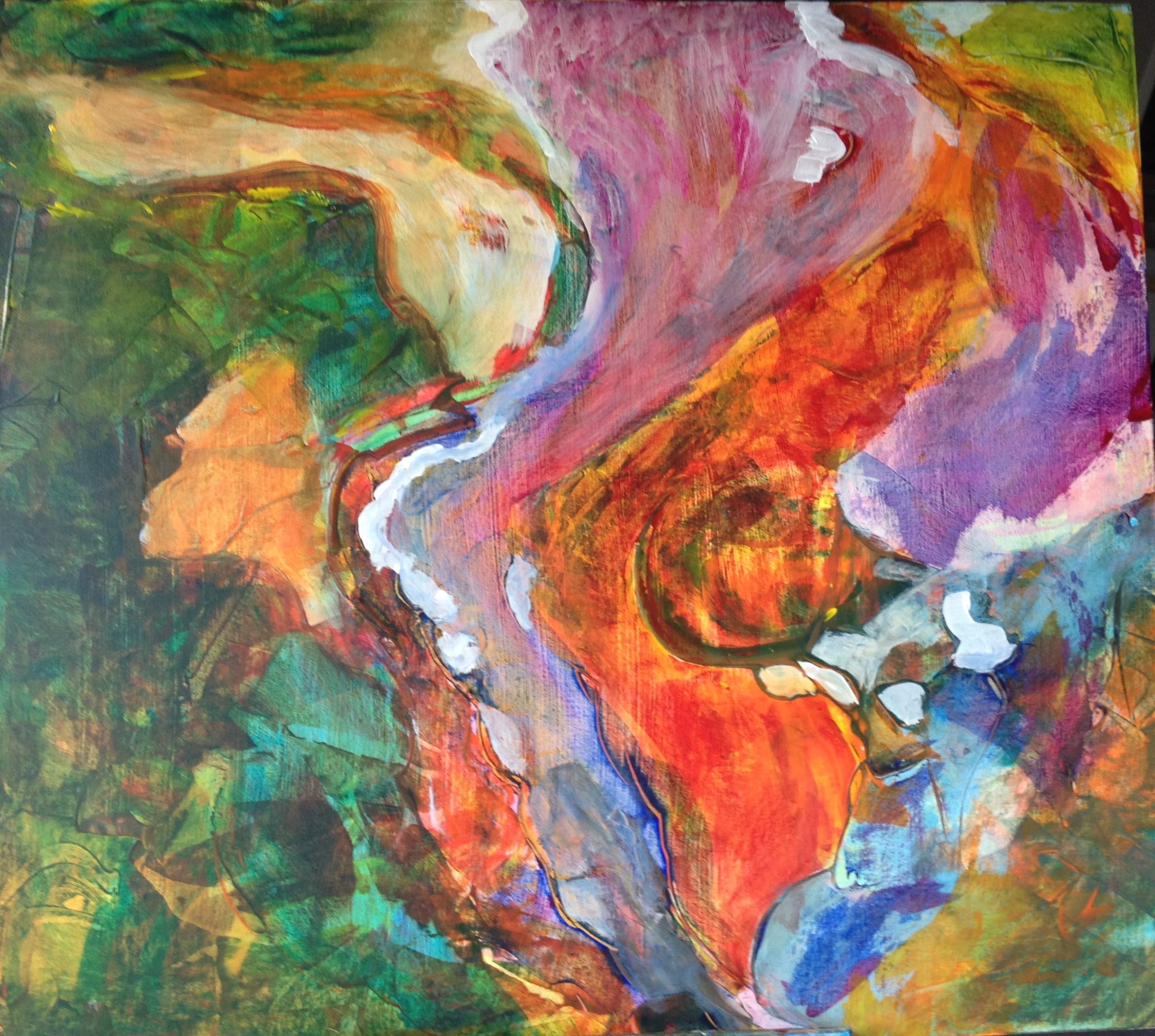 This is the next phase with some gesso glazes