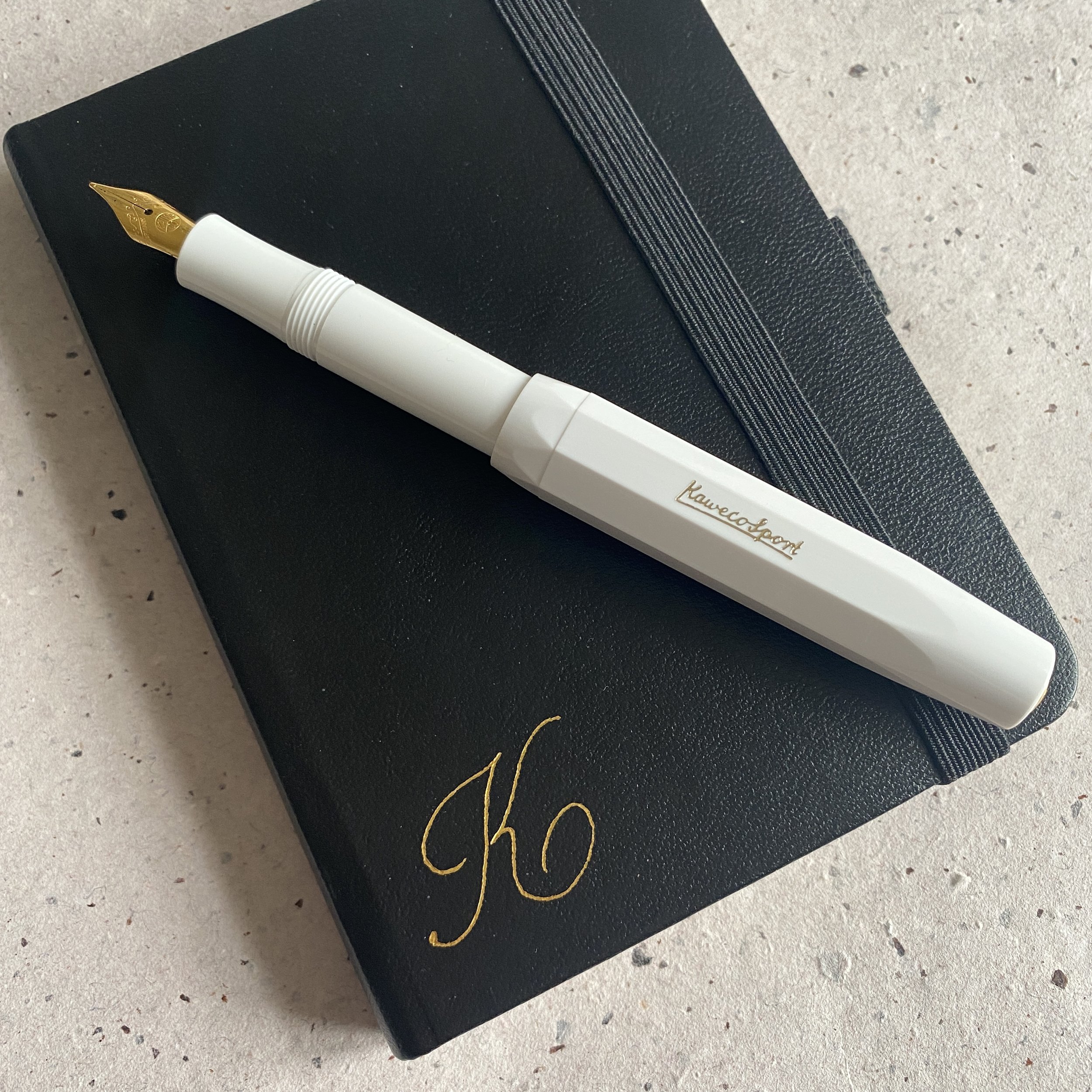 Hardcover Notebook with Gold Monogram