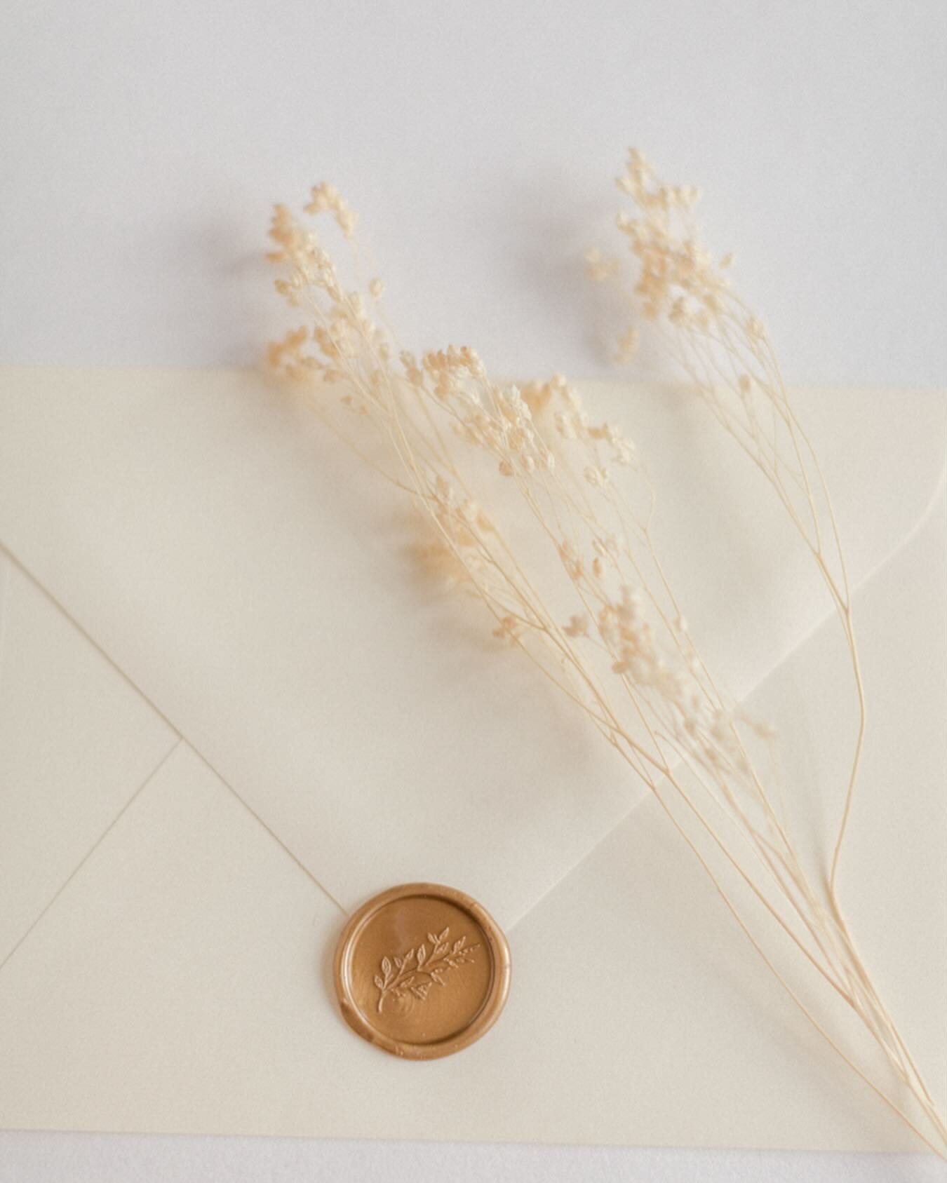 My little branch illustration was turned into a wax seal by @artisaire, and, just to put it out to the universe, I&rsquo;m itching to make some more custom designs this year. 💛

These stationery details are from an editorial shoot with @juno_photogr