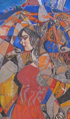 Madame Butterfly (detail) Daud Akhriev, Mosaic 2016