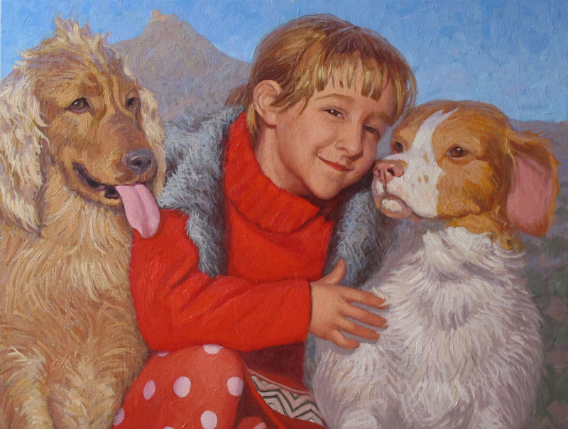 Rebecca with Rosie and Charlie