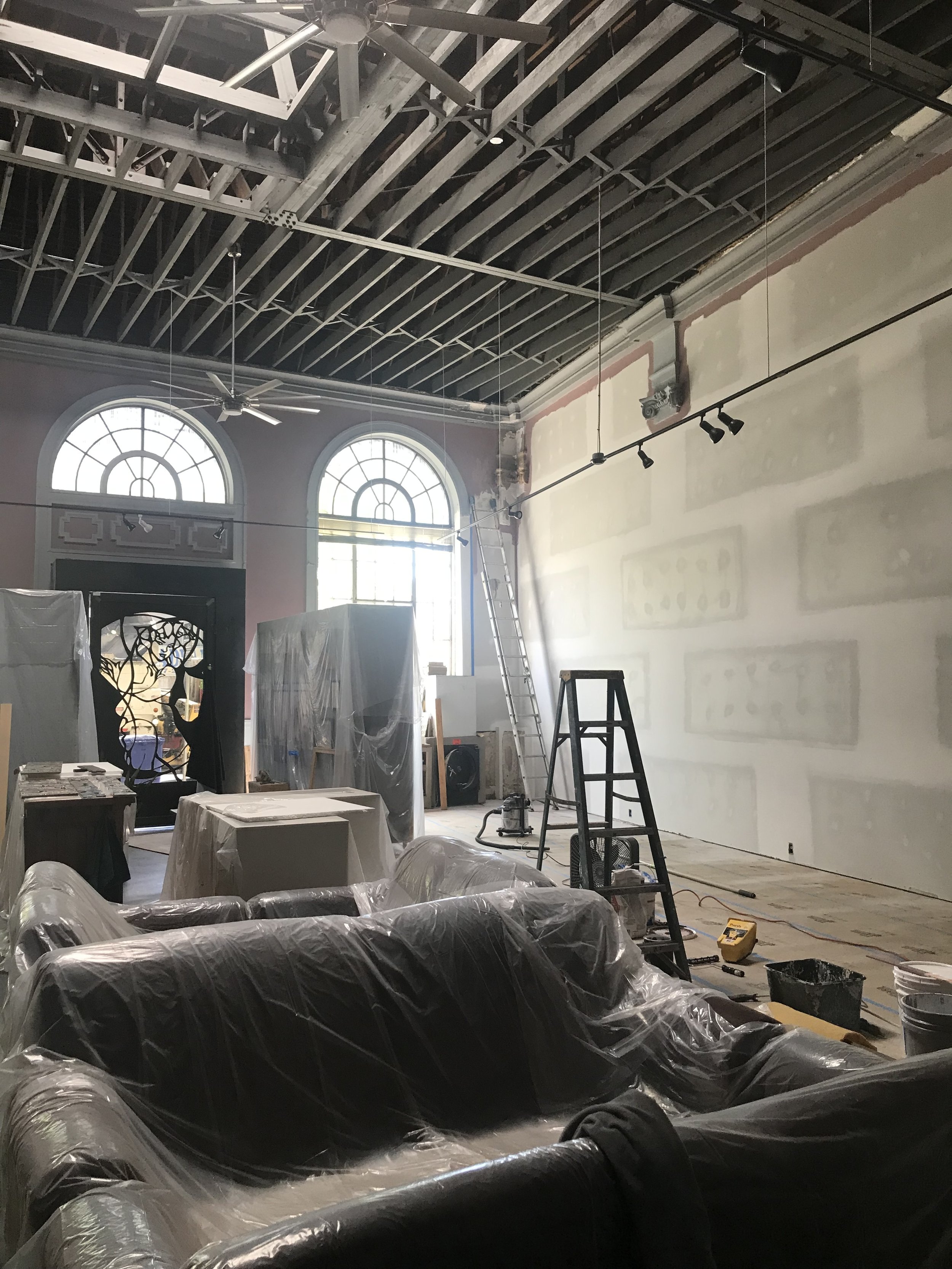 Sheetrock up over plywood