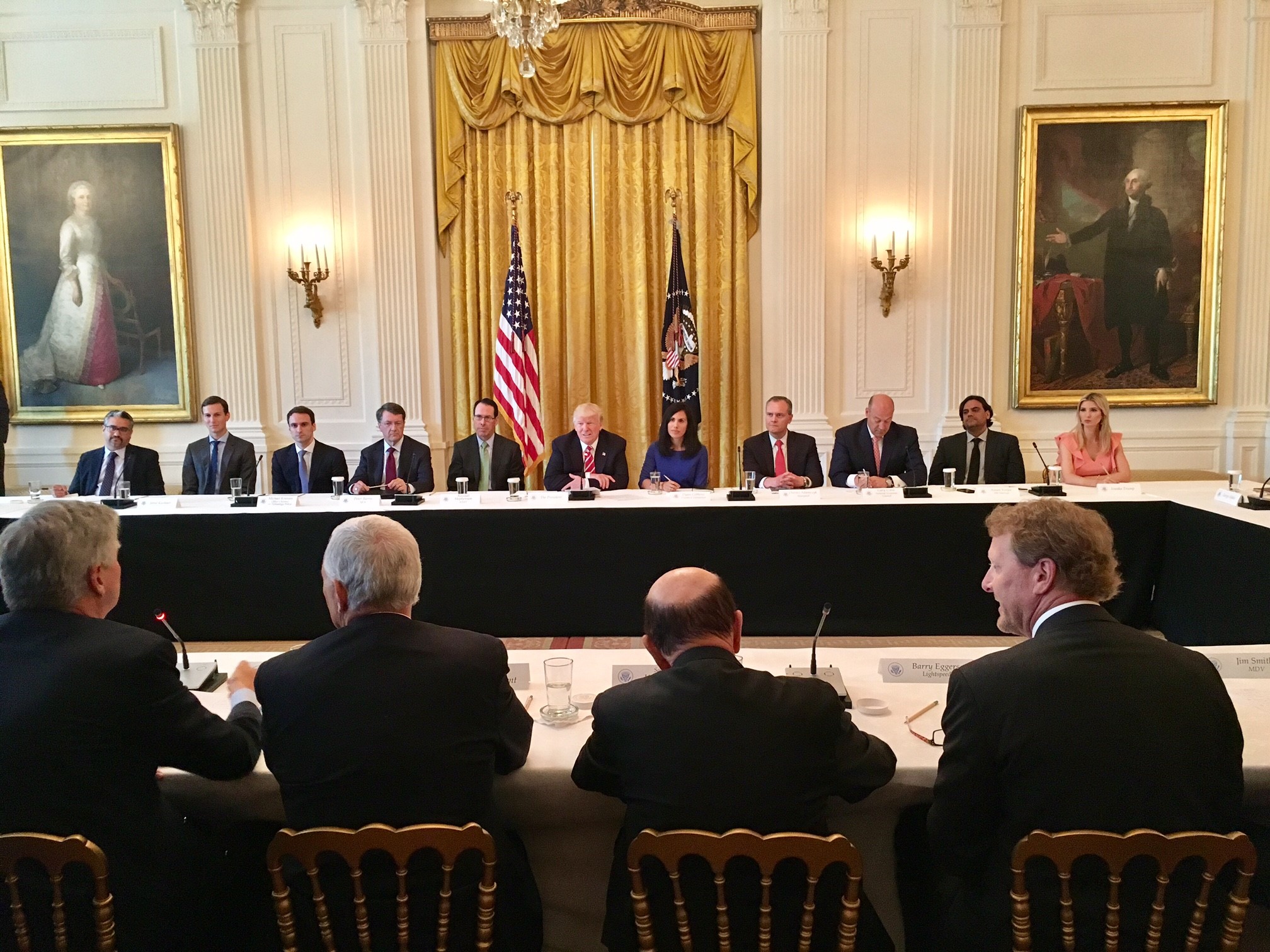 White House American Leadership in Emerging Technology roundtable with GE, AT&T, Verizon, and others