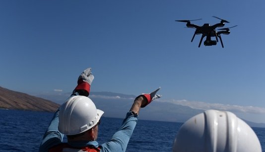In 2015, Trumbull supported humpback whale research with NOAA in Hawaii. Trumbull flew multirotors to see how drones could help identify and/or prevent whale entanglement.