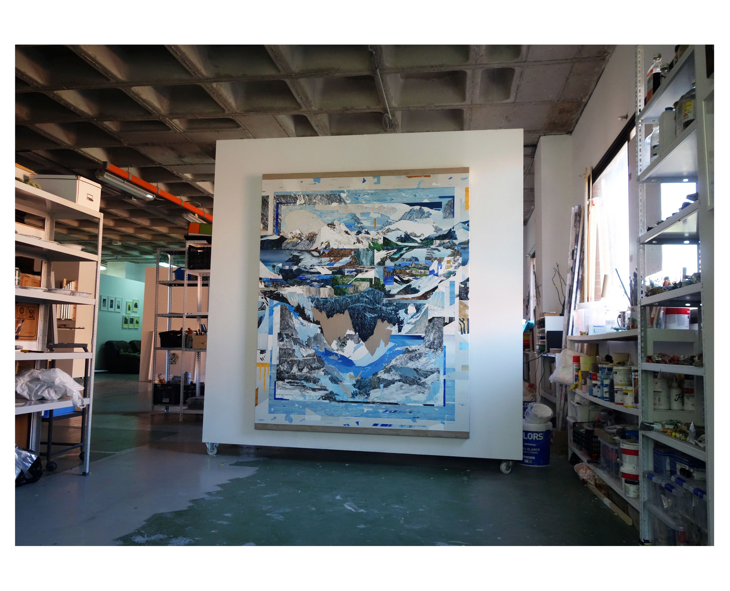   Vista de estudio.&nbsp;Erebus.&nbsp;  Óleo sobre lienzo. 200 x 162 cm. 2014  
