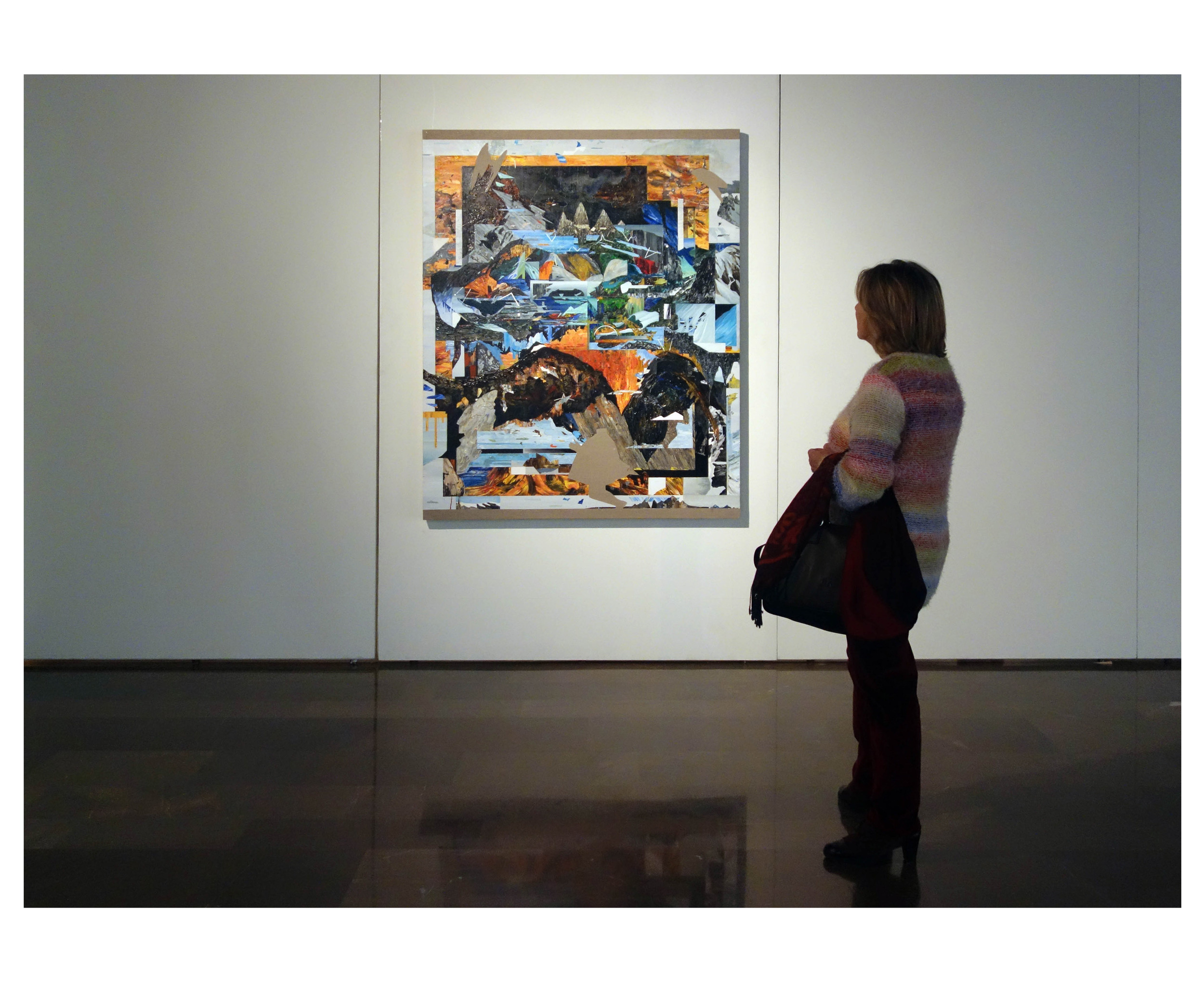   Vista de sala.&nbsp;Adoración.&nbsp;  Óleo sobre lienzo. 200 x 162 cm. 2014  