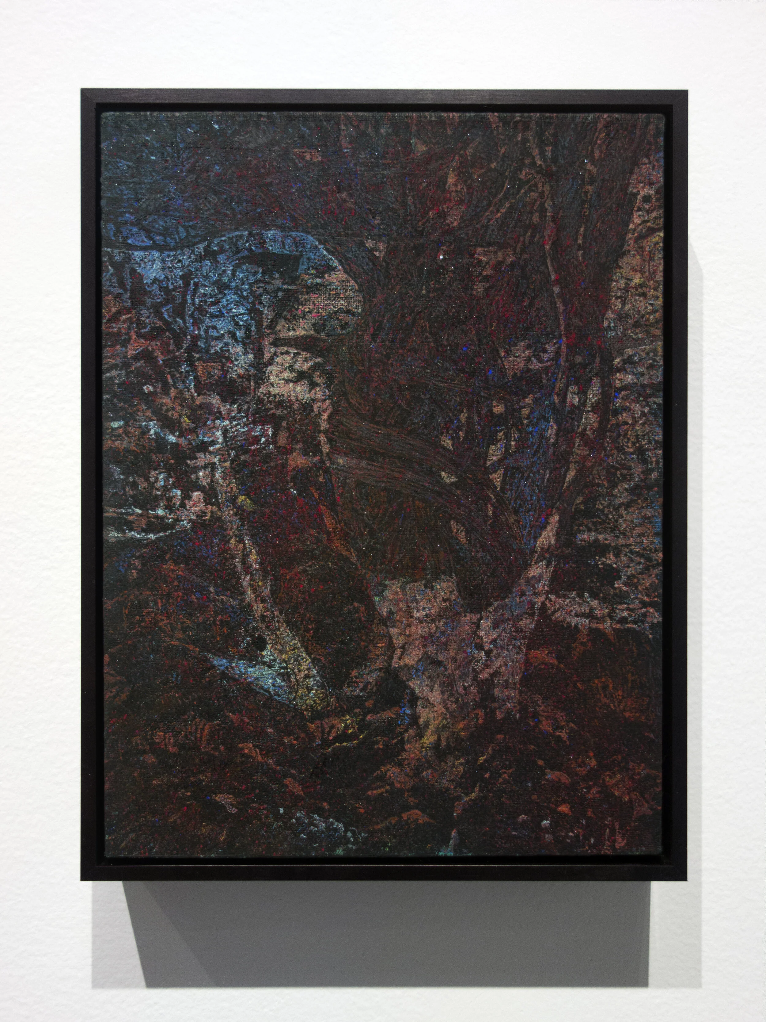  RED TREE.  31 x 24 cm. Acrylic and pigment on linen. 2019 