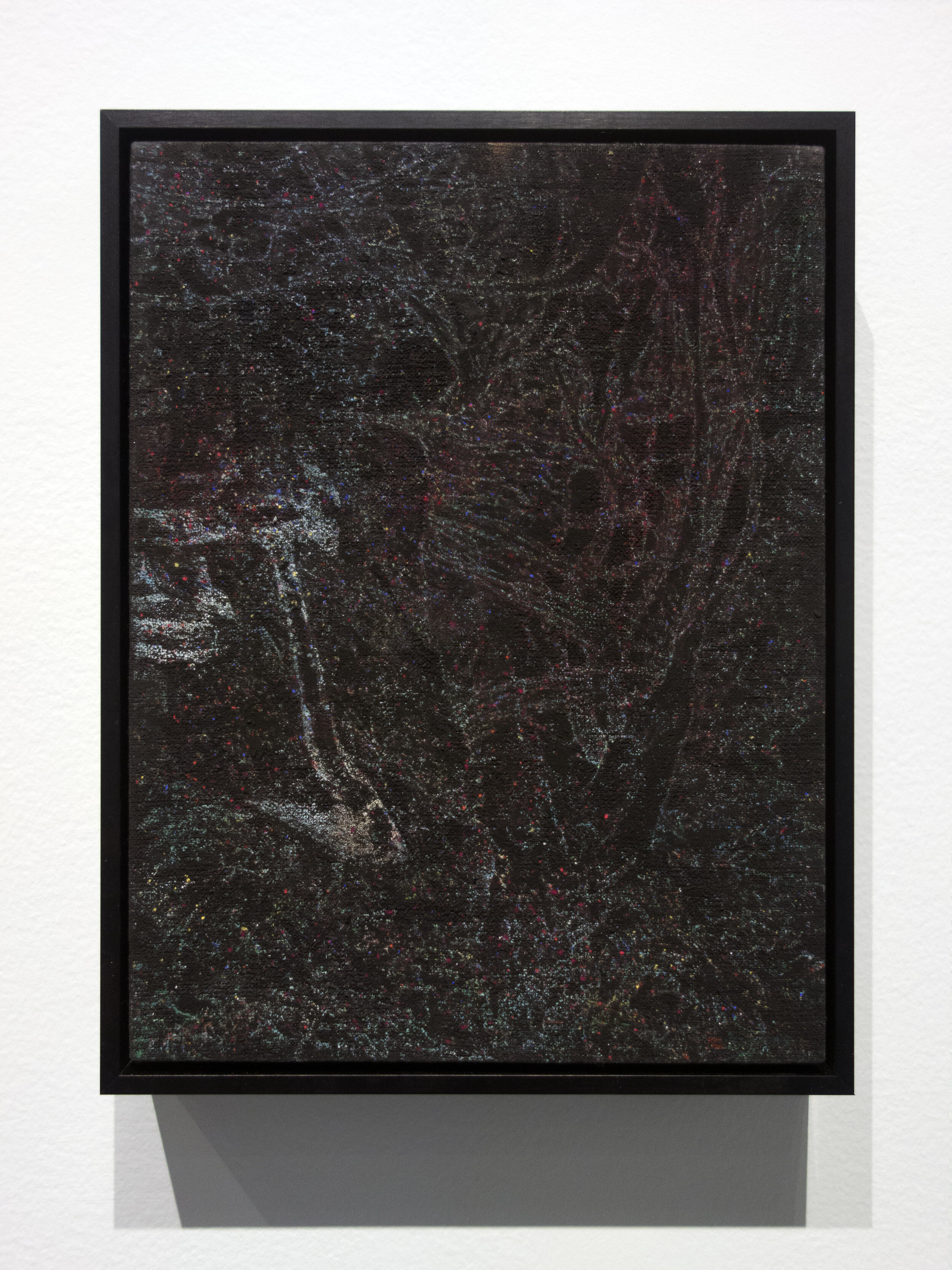   BLACK TREE.  31 x 24 cm. Acrylic and pigment on linen. 2019 