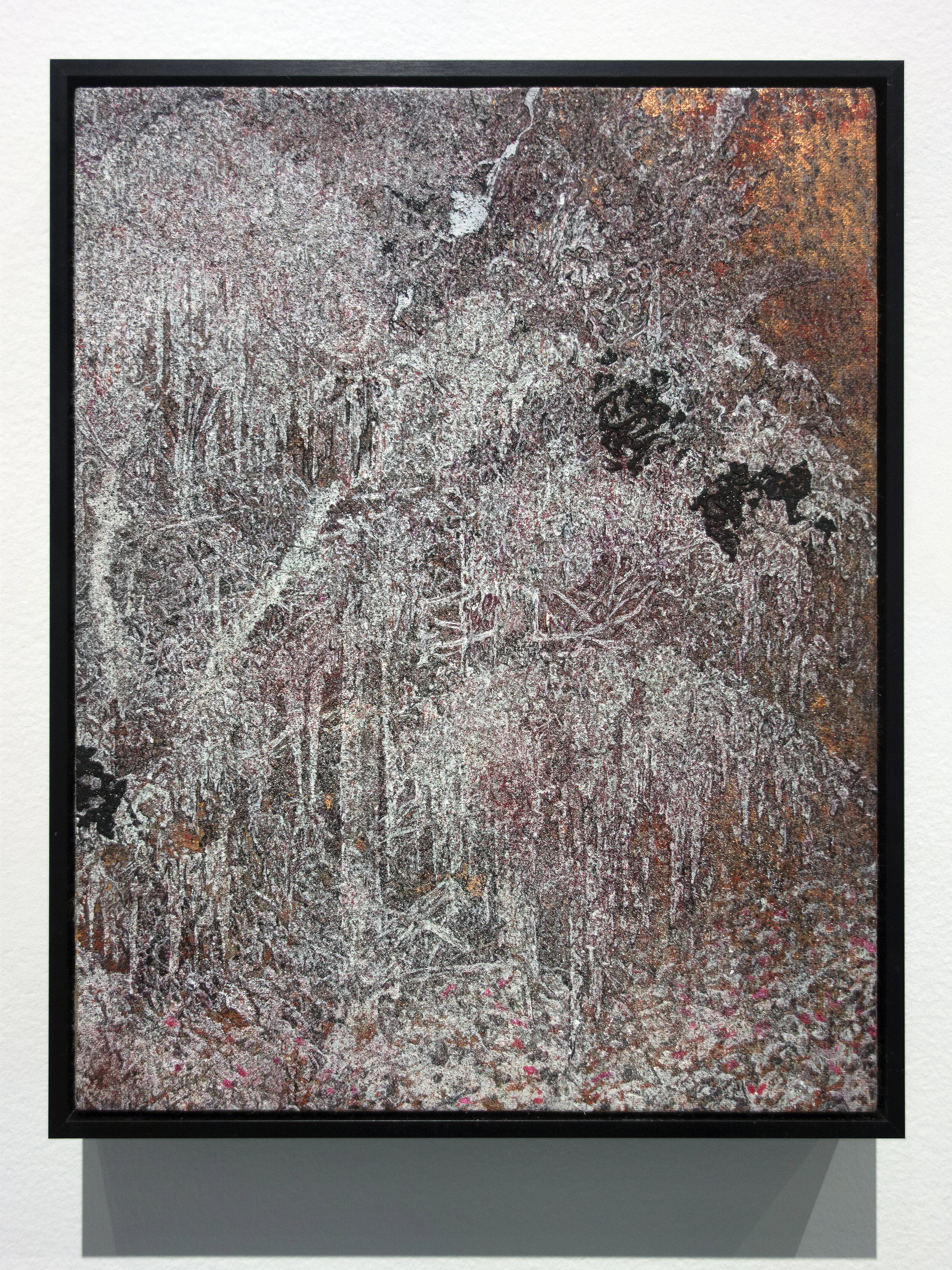   BLOOMING.  37,5 x 30 cm. Acrylic and pigment on linen. 2019 