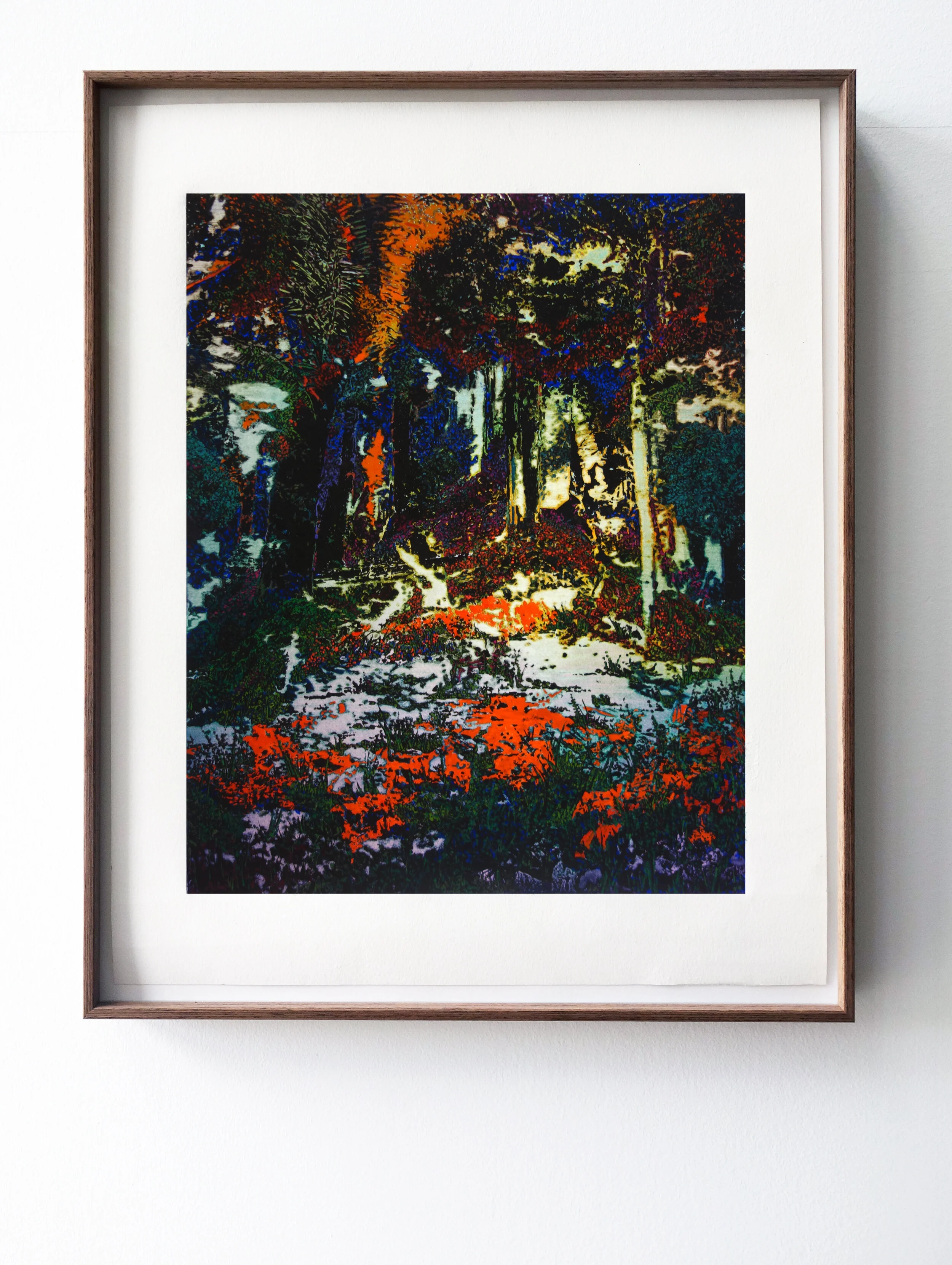   Lir (Noche).  Screenprint on archival paper and acrylic paint, 38 x 22 cm, 2019. 