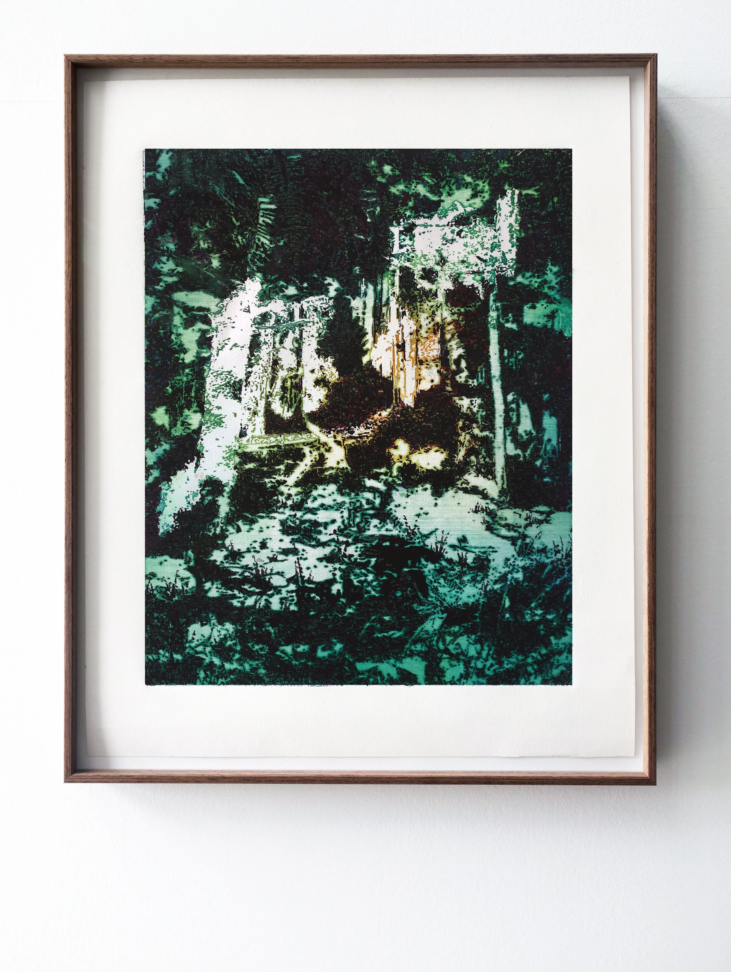   Lir (Madrugada).  Screenprint on archival paper and acrylic paint, 38 x 22 cm, 2019. 