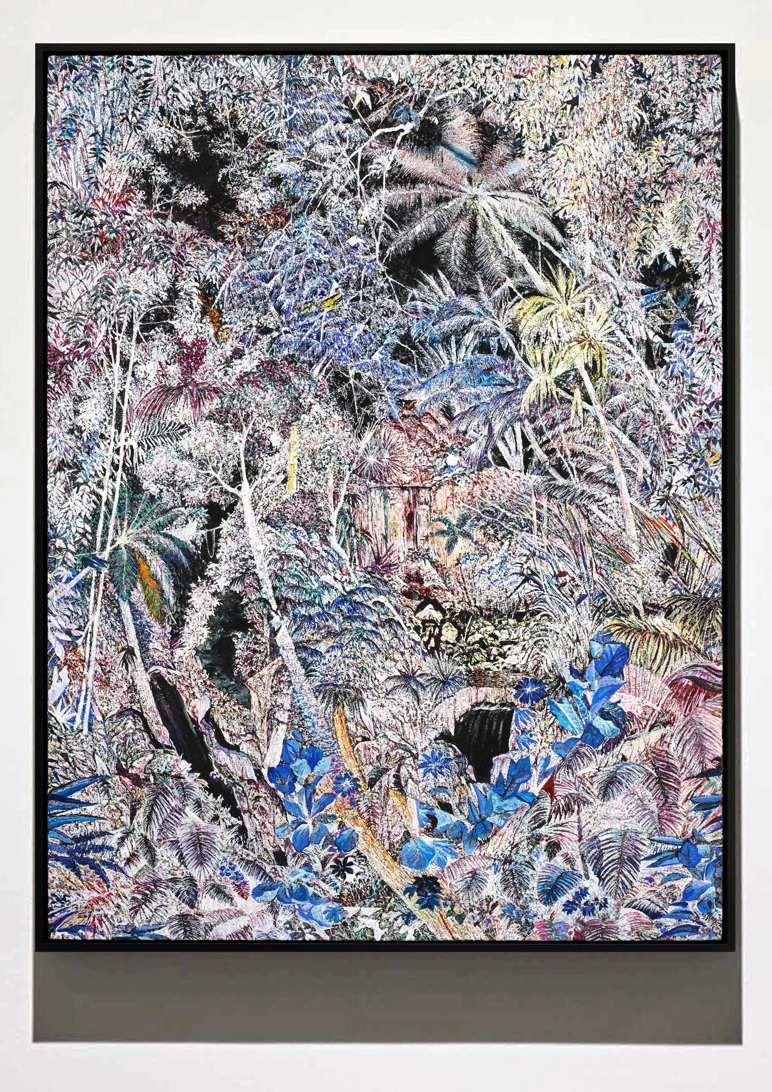   Shine.  Acrylic and pigment on linen. 63 x 48 cm. 2021 