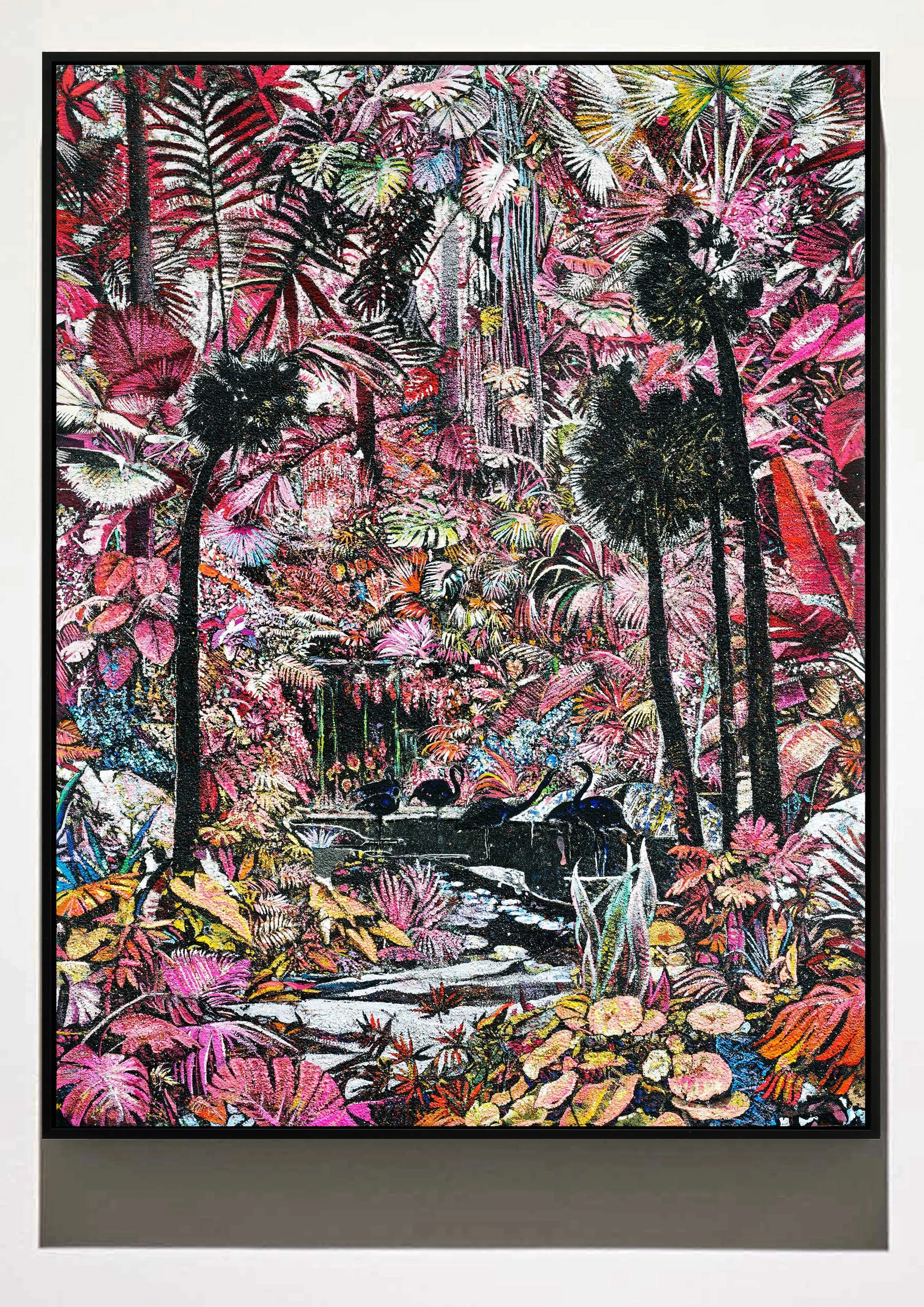   The inhabitants.  Acrylic and pigment on linen. 63 x 48 cm. 2021 