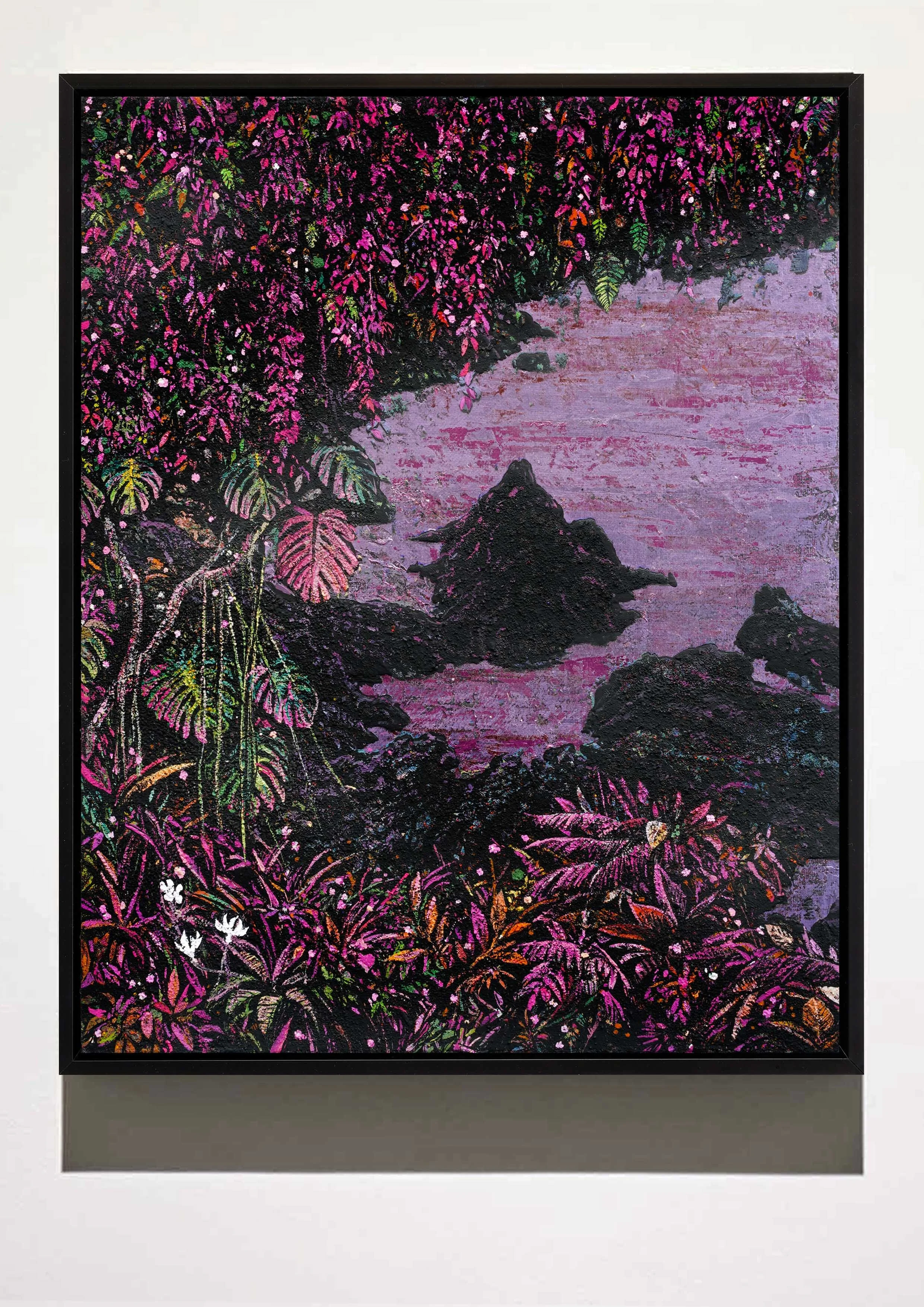   Island.  Acrylic and pigment on linen. 38 x 30 cm. 2021 