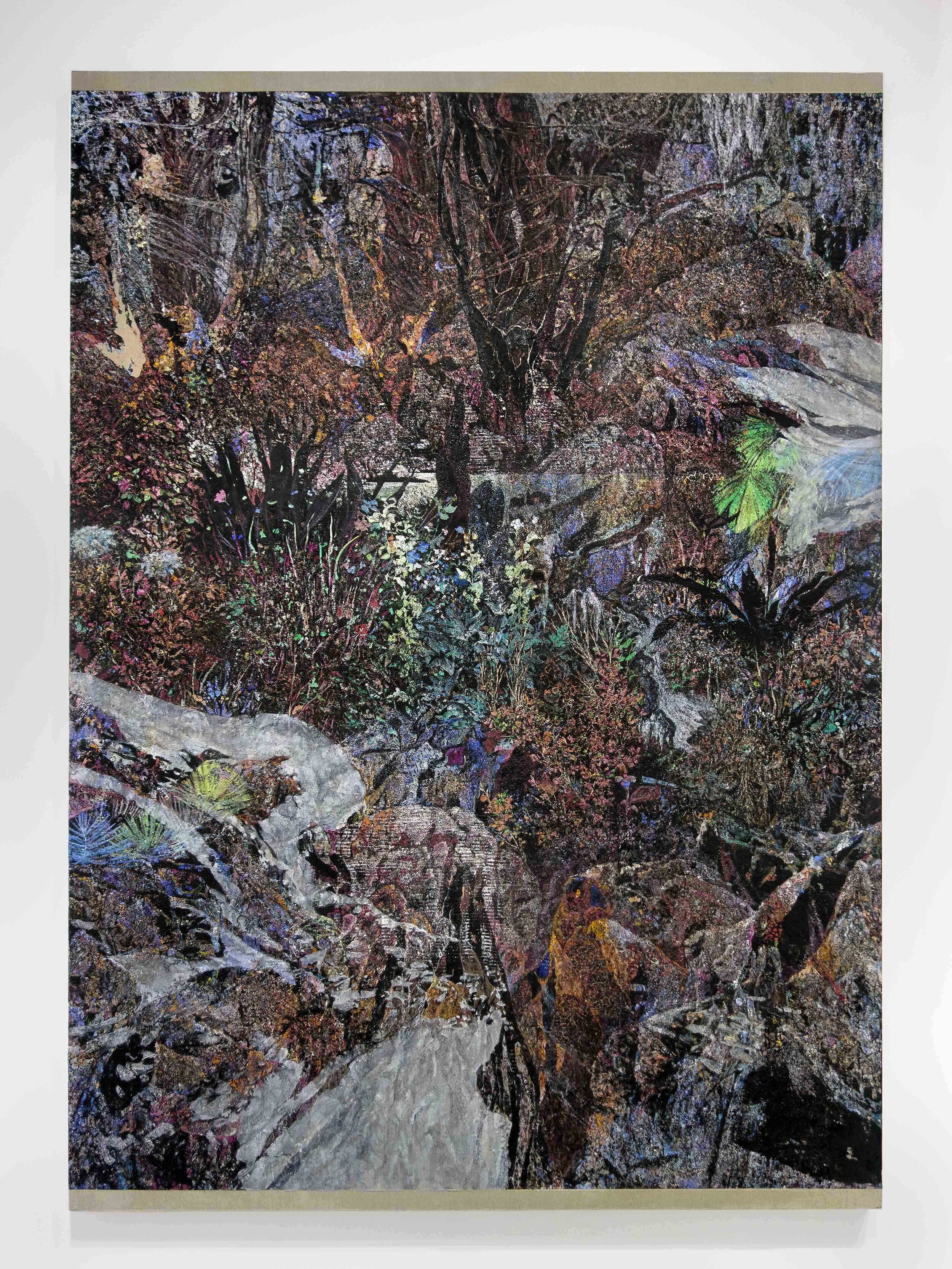   Red Garden.  Oil on linen. 242 x 182 cm. 2019 