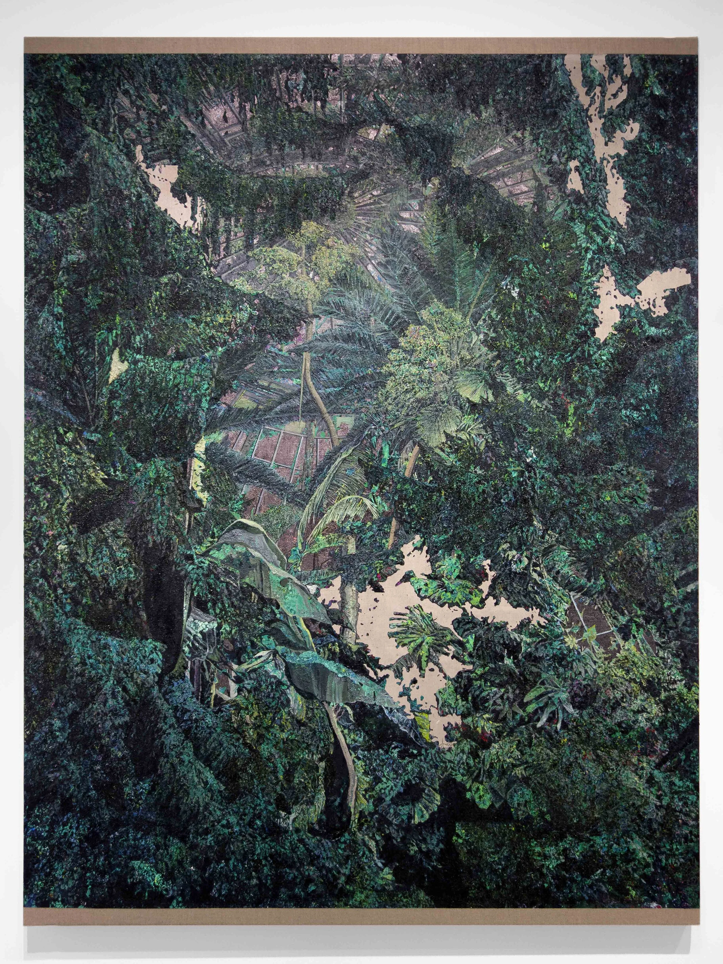   Conservatory.  Oil on linen. 242 x 172 cm. 2019 
