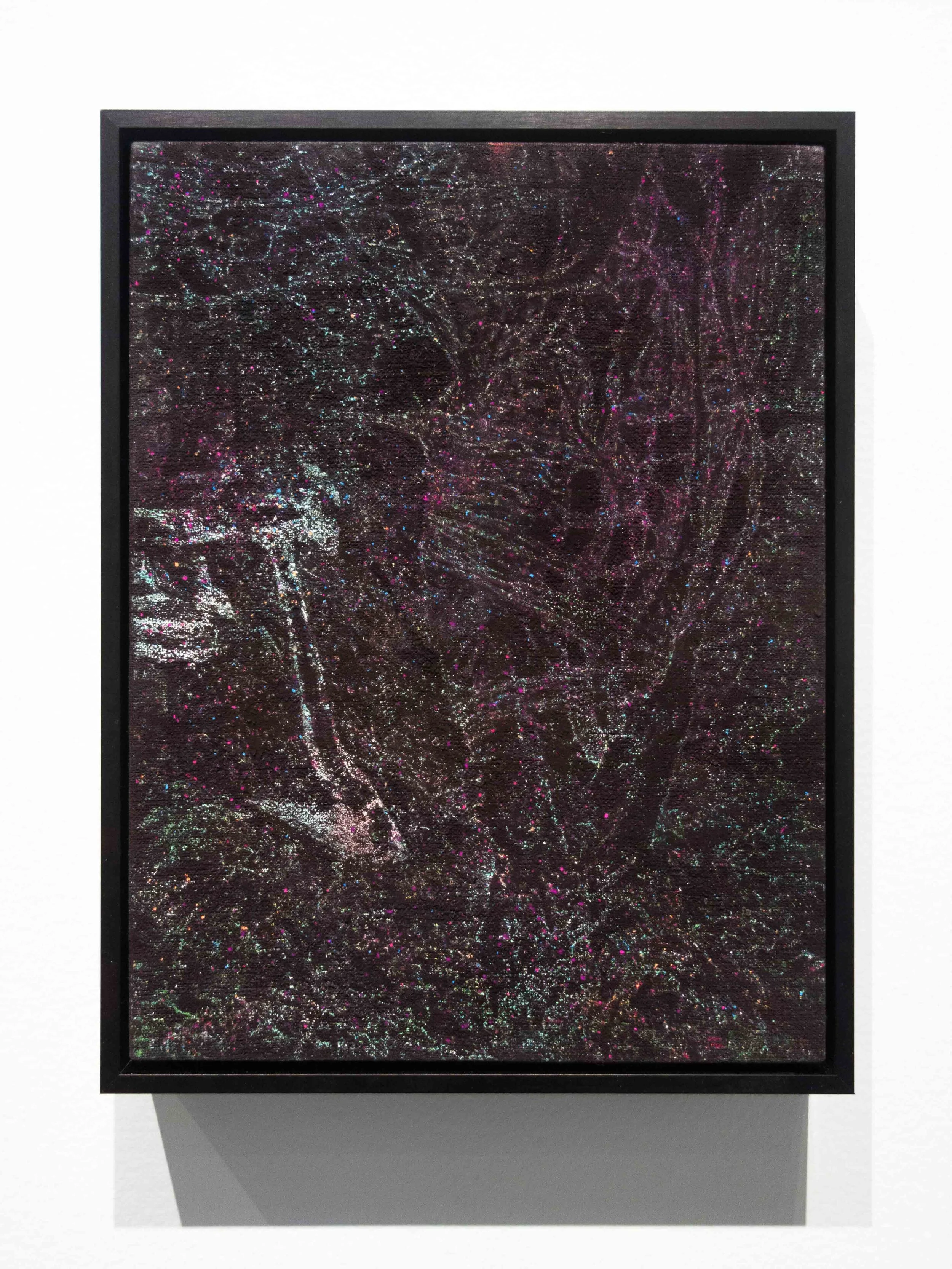   Black tree.  Acrylic and pigment on linen. 29 x 21,5 cm. 2019 