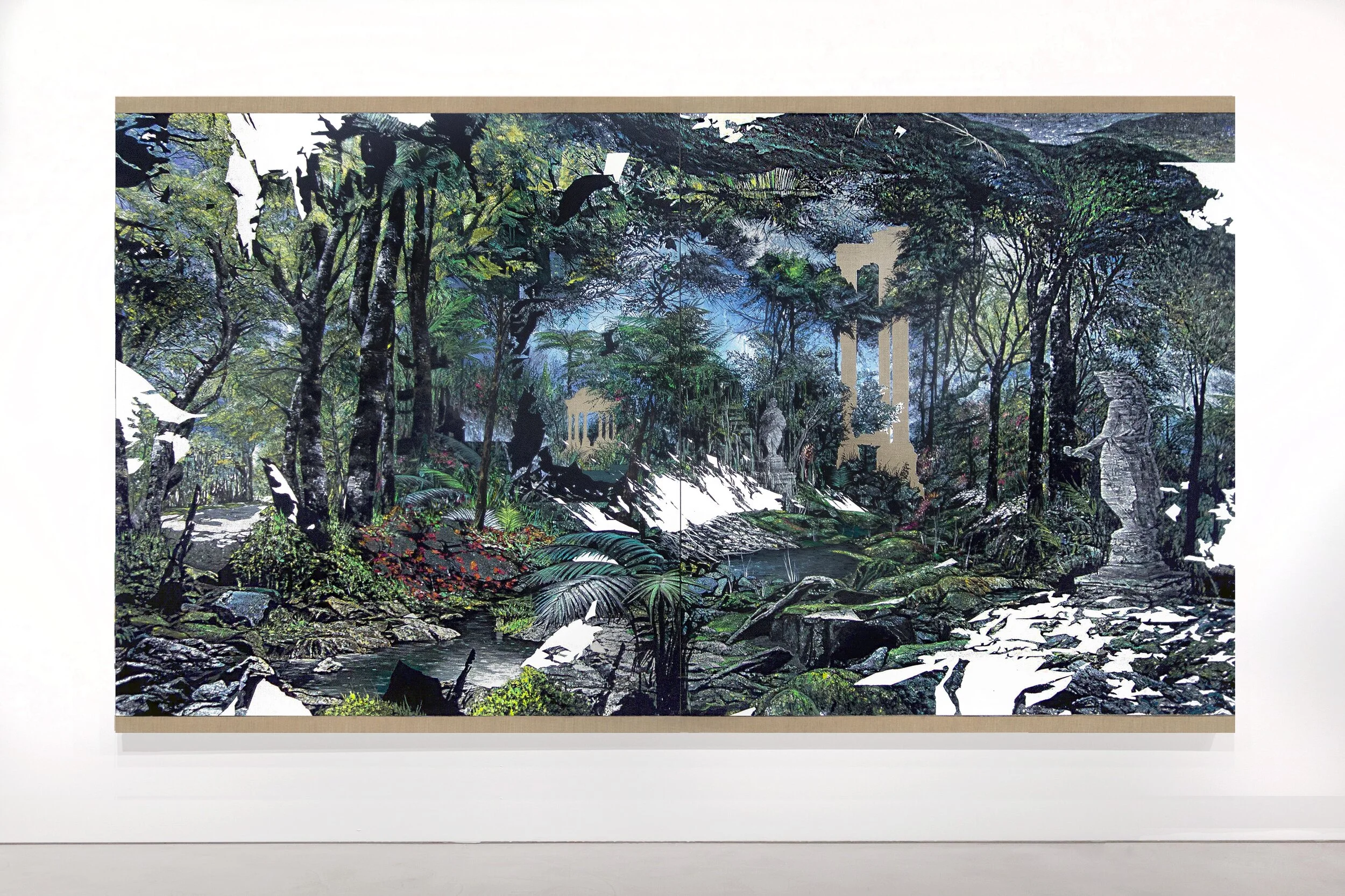   El paseo.  Acrylic on linen. 200 x 324 cm. 2017 